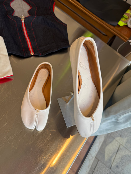Maison Margiela Tabi Leather Ballet Flats 38 EU