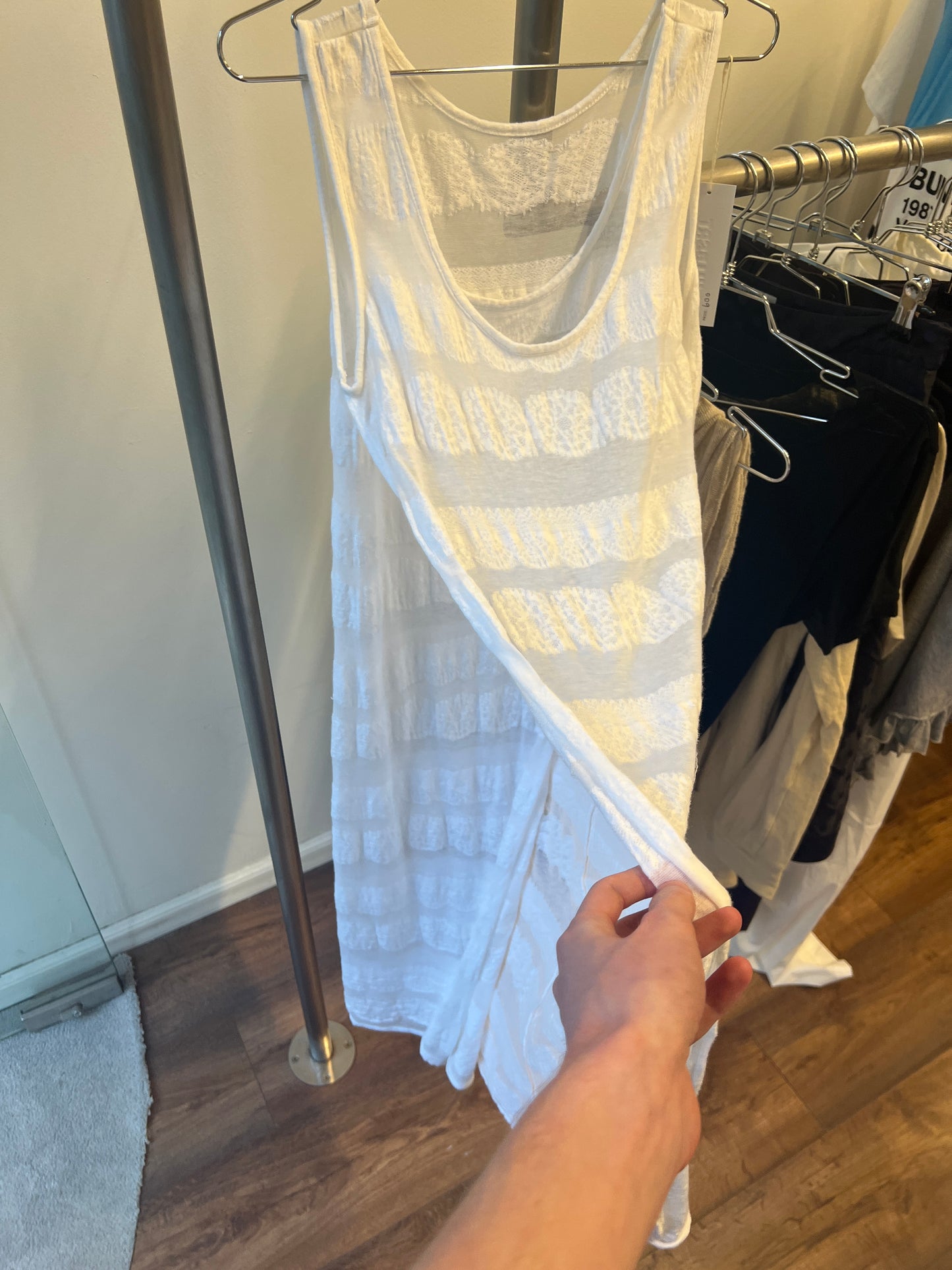 LIMI feu Sheer Cotton Tank Dress