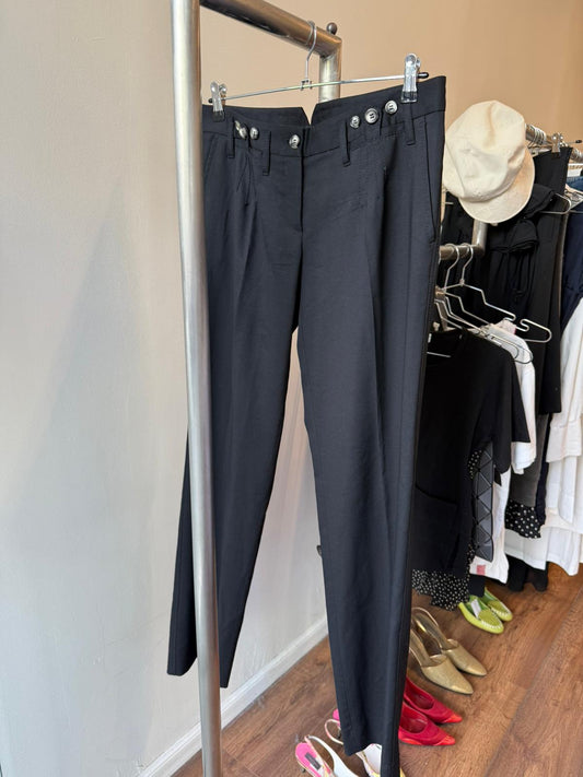 Dolce & Gabbana Low Waist Button Trousers