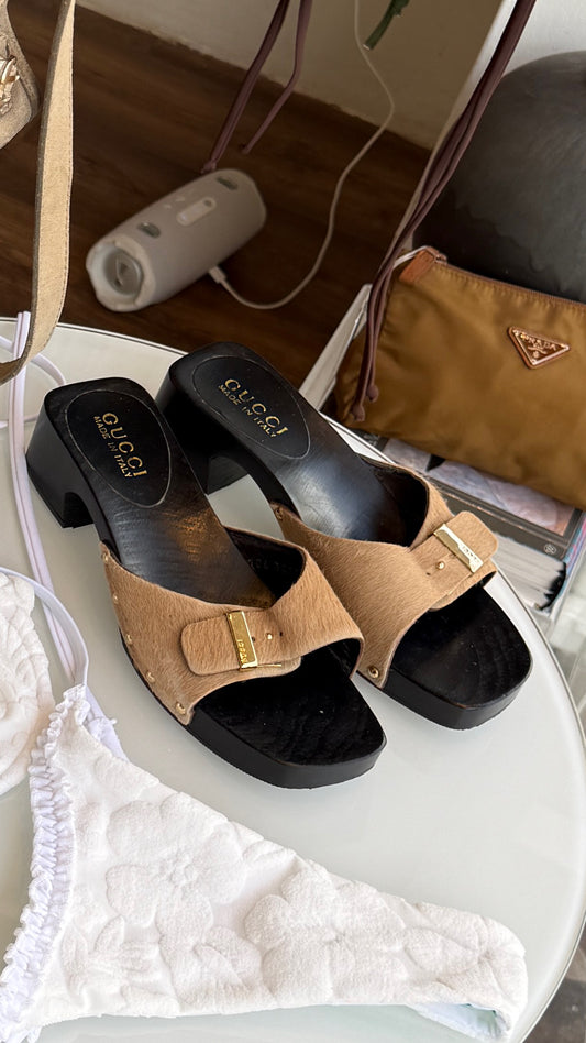 Gucci Pony Hair Platform Mules Tom Ford