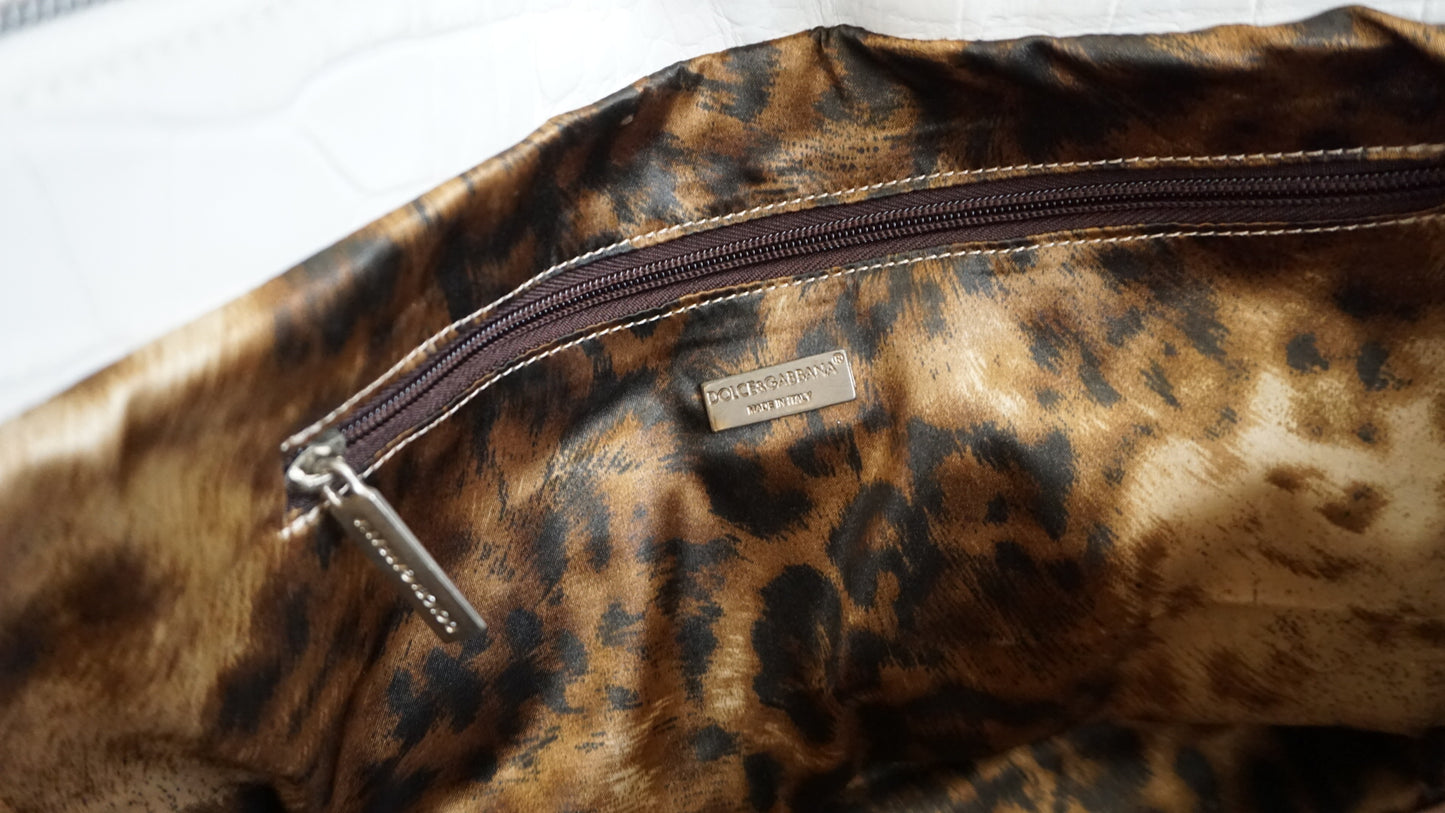 D&G leather large shoulder bag