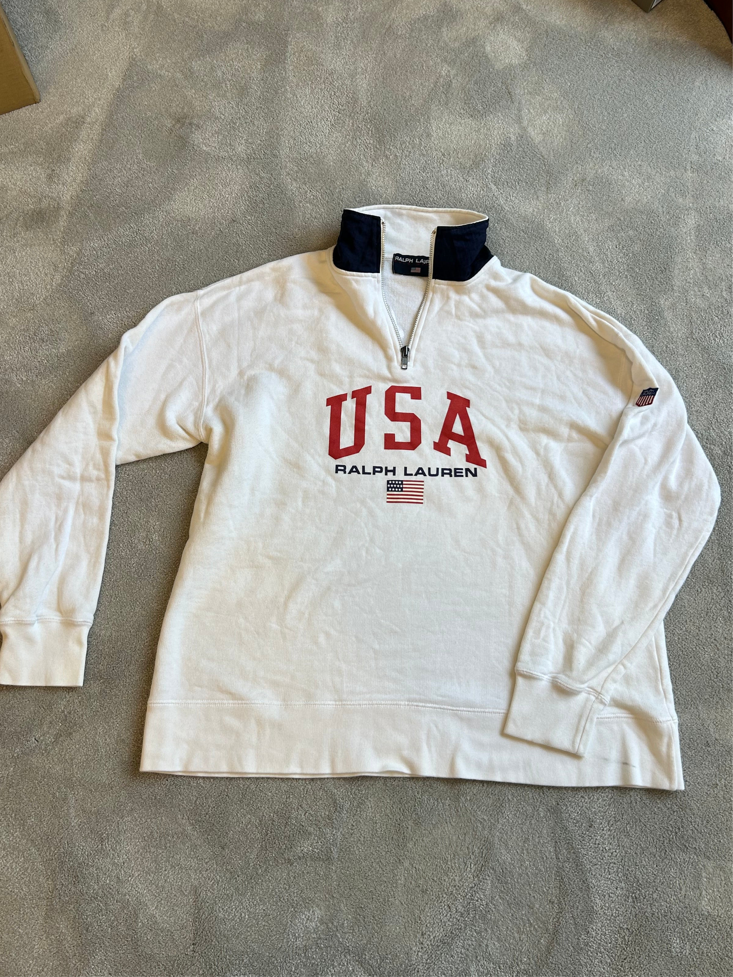 RALPH LAUREN polo sports quarter zip sweater