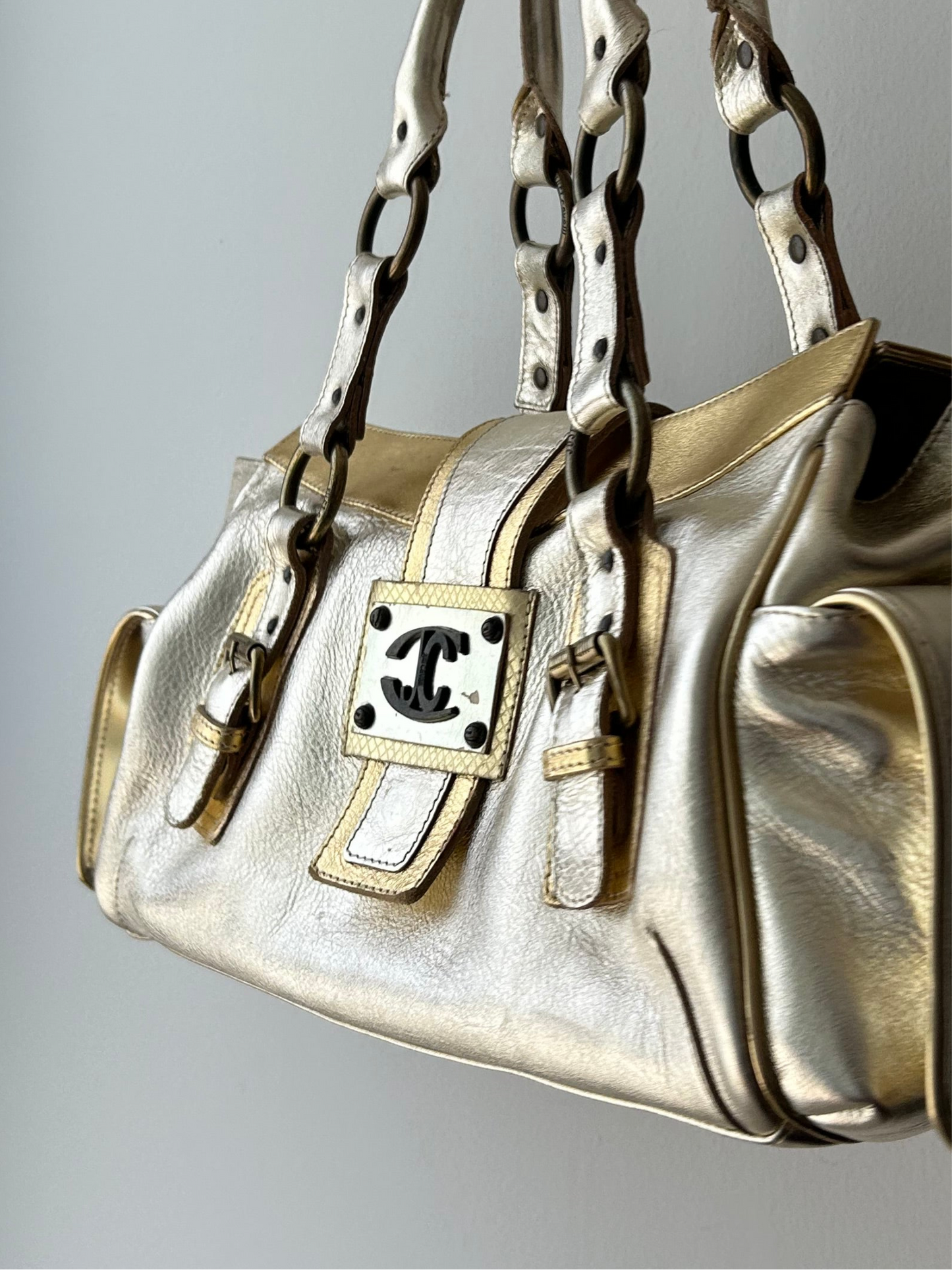 JUST CAVALLI 2000’s golden shoulder bag