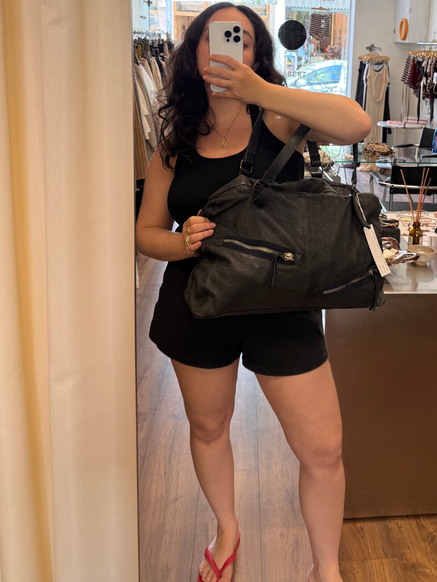 Ixos Italian Nappa Leather Oversized Bag