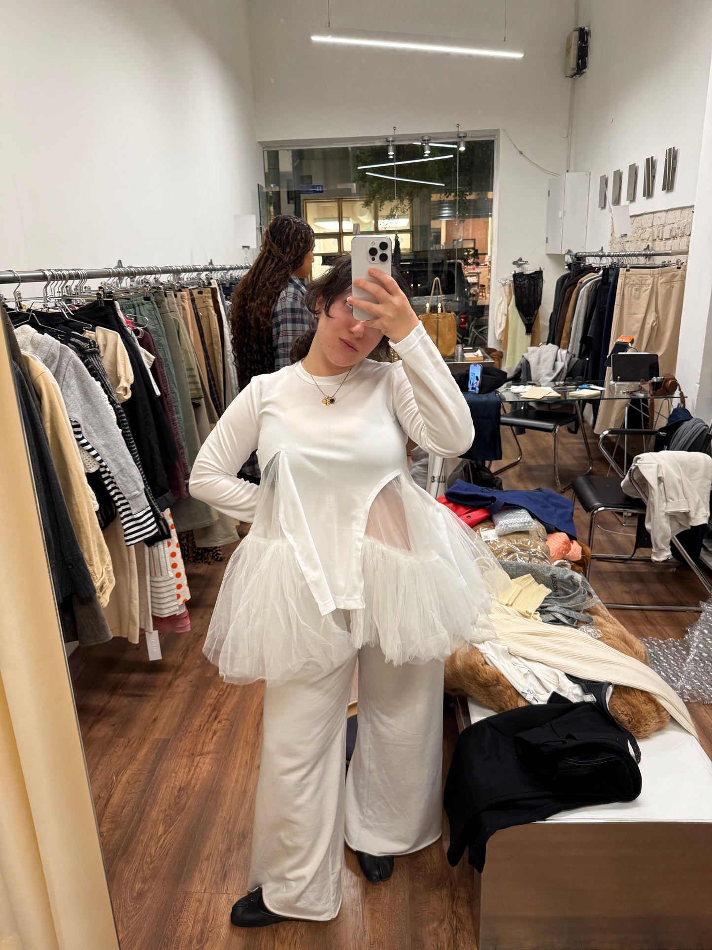 Comme des Garçons AD2022 Tulle Panel Top