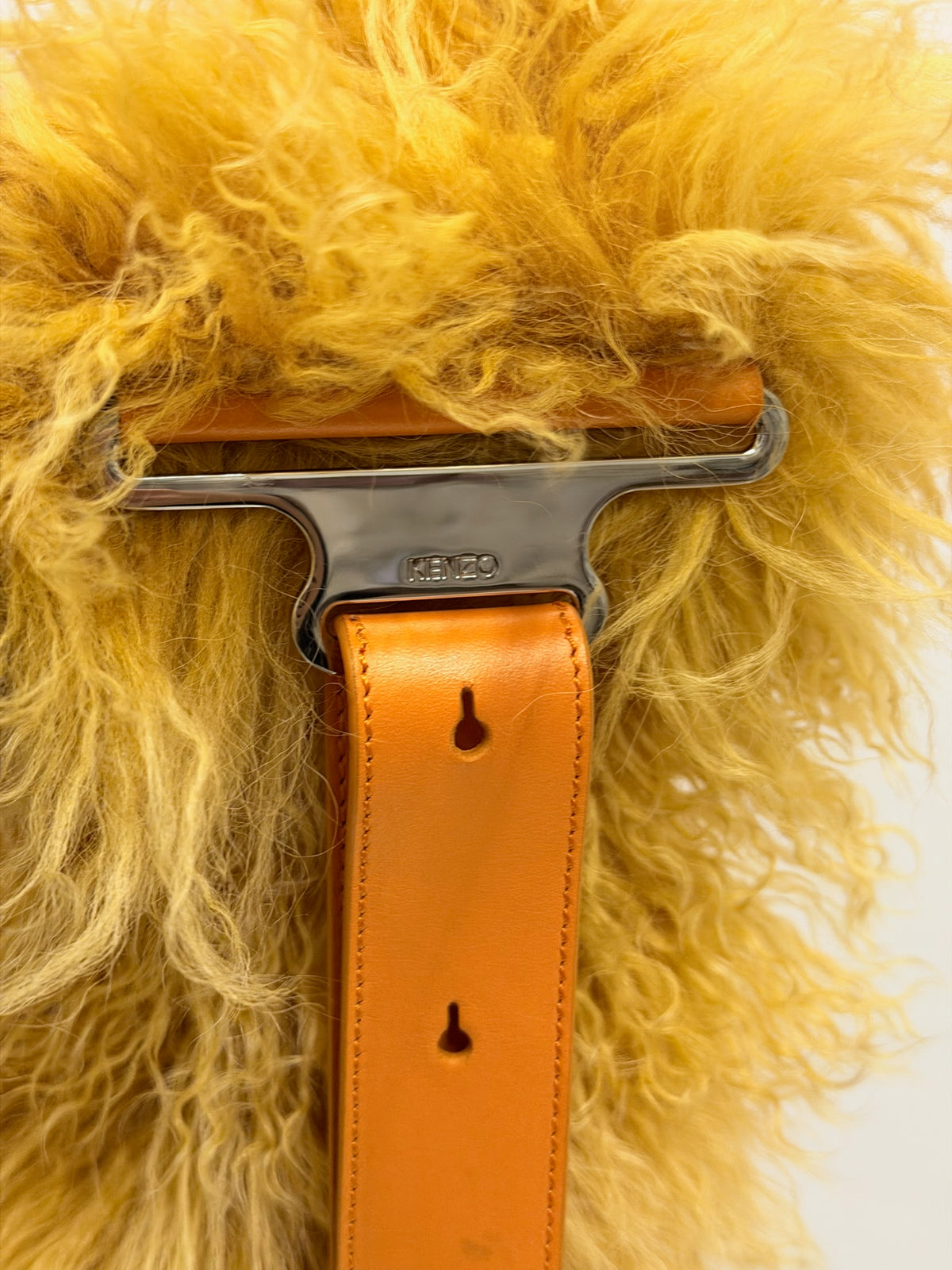 KENZO Fur Panel Wide Belt