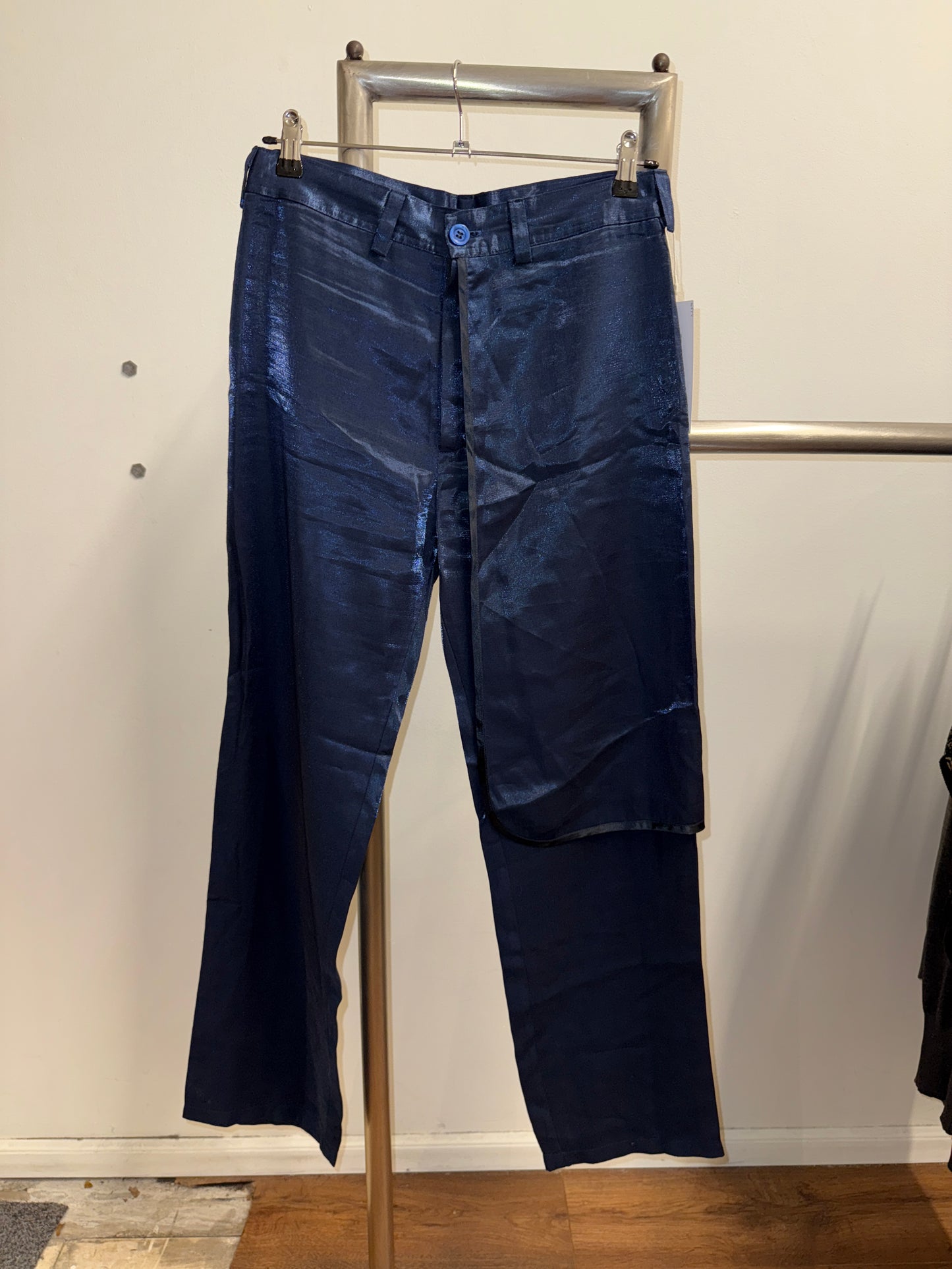 Mote Chason Metallic Coated Trousers 1990s–Early 2000s