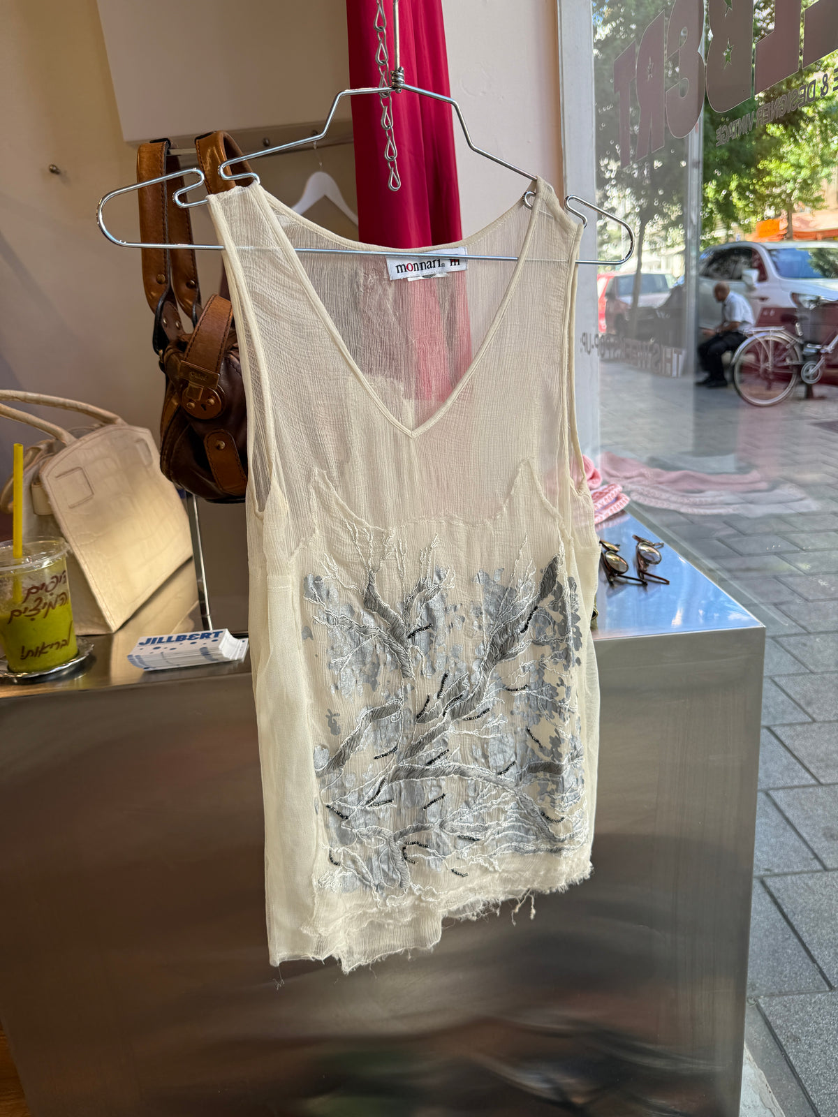 Monnari Sheer Embroidered Tank Top, 2000s