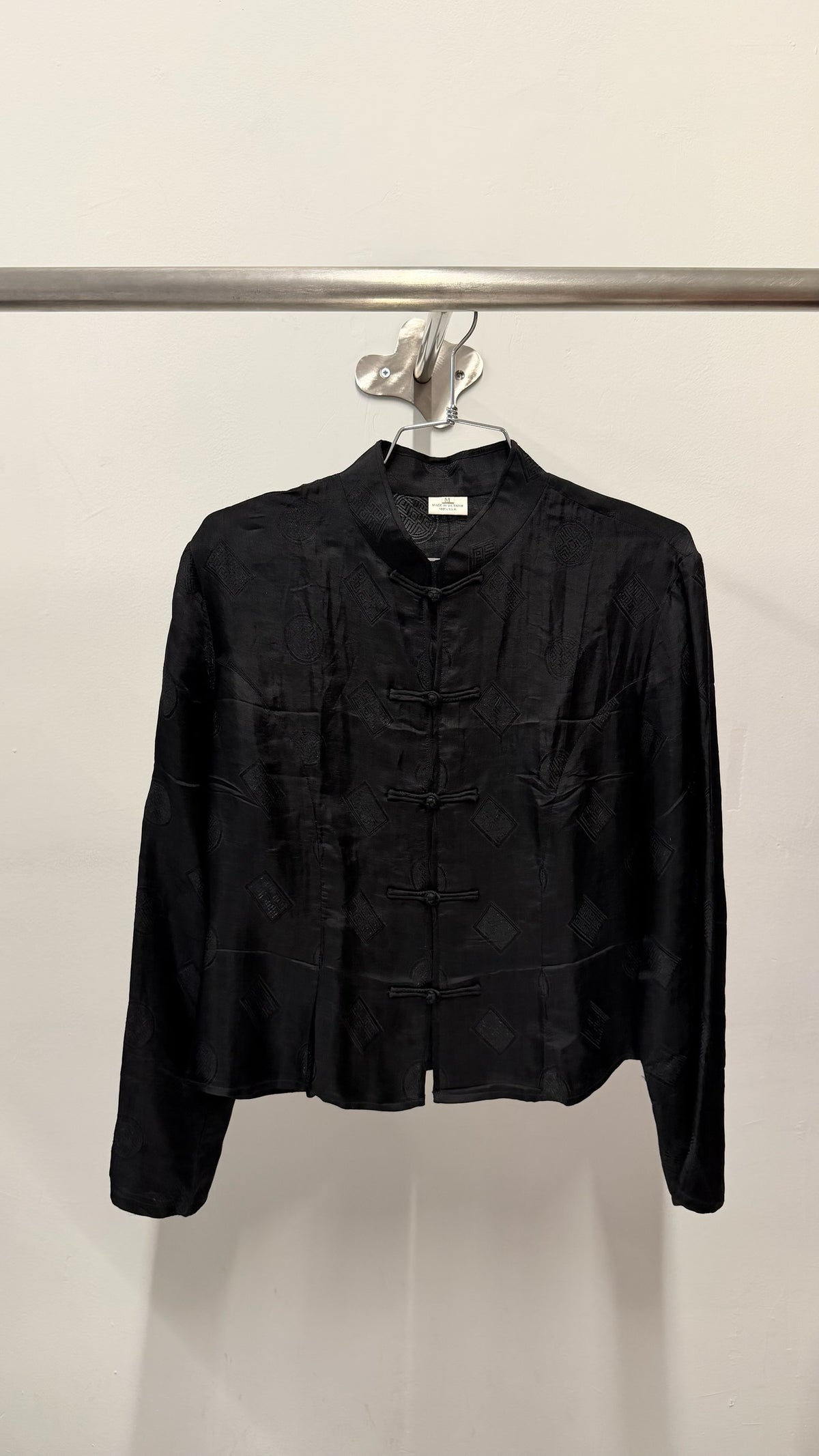 Vintage Black Silk Jacquard Chinese Jacket
