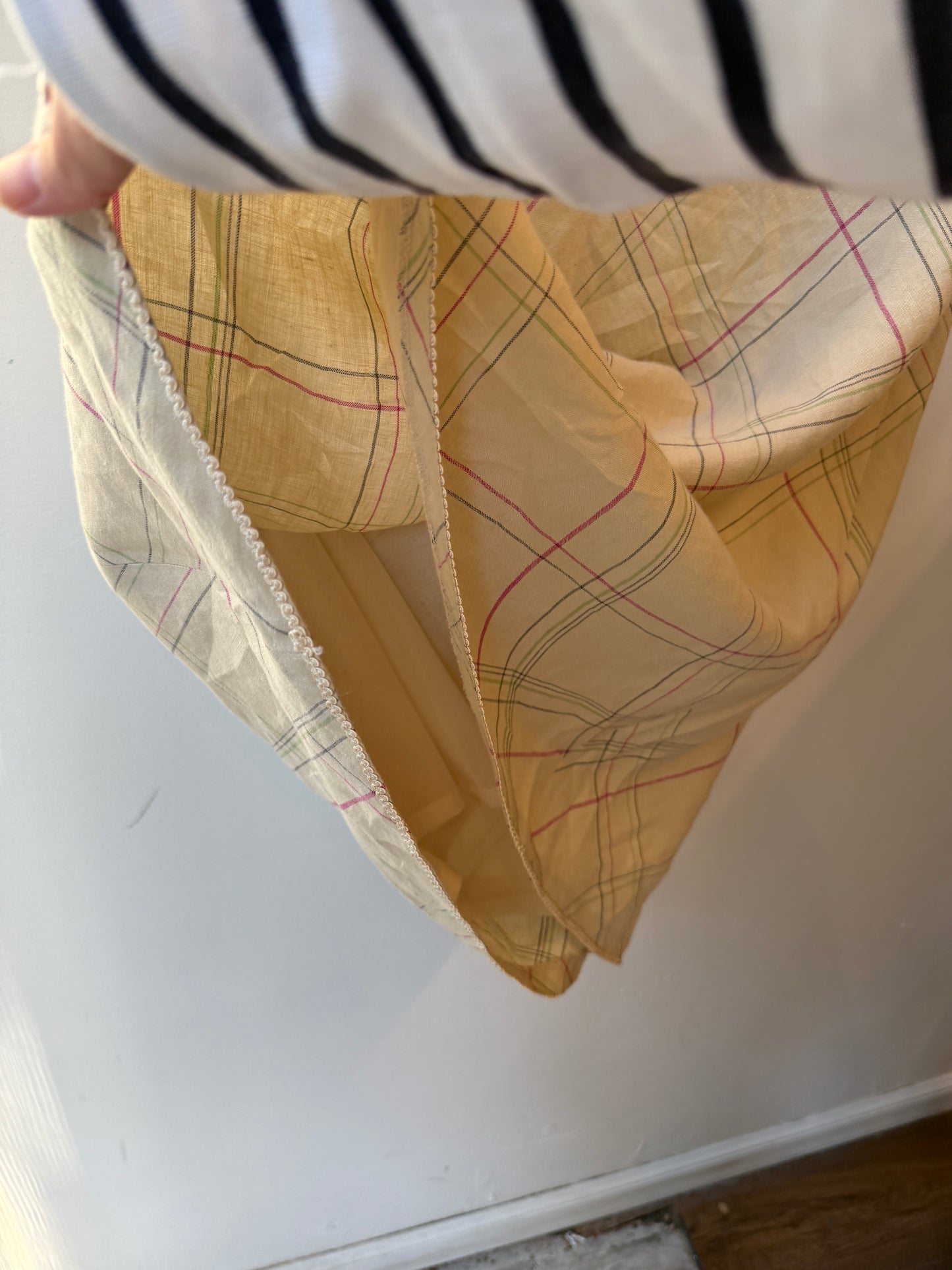 Japanese 23 Ku Plaid Bias Skirt