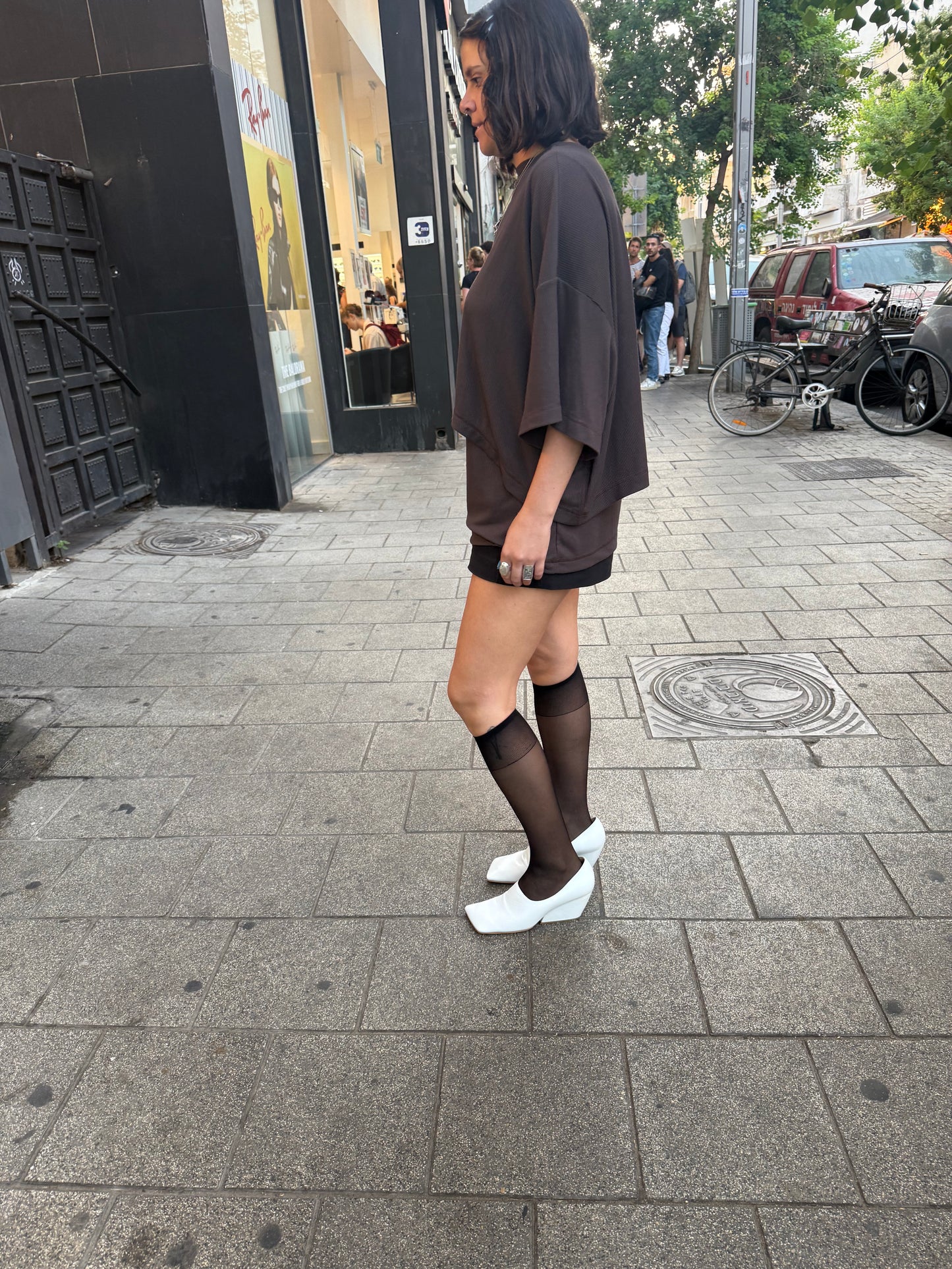 Pippichic White Leather Wedge Mules