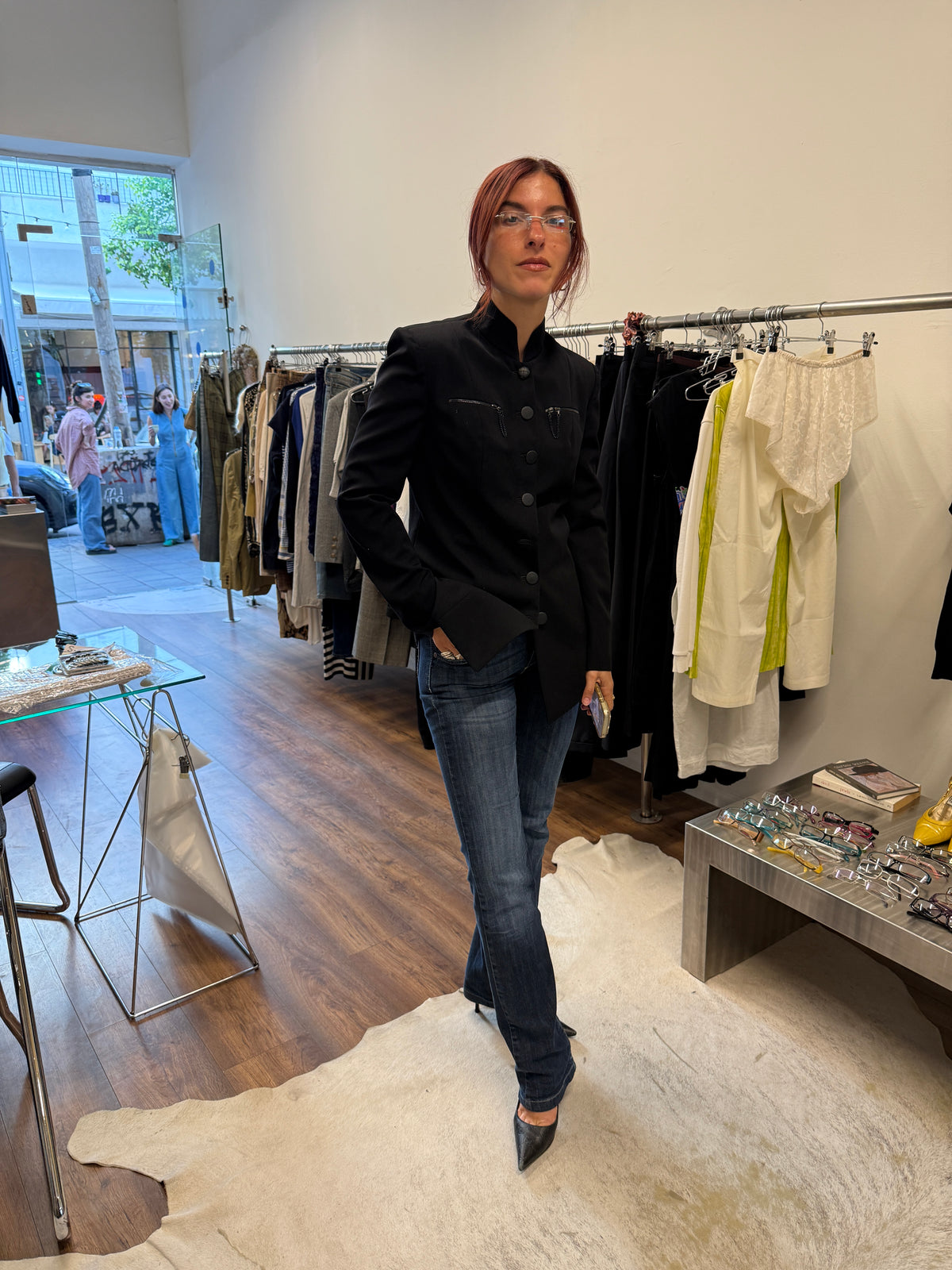 Plein Sud Mandarin Collar Chain Zip Jacket