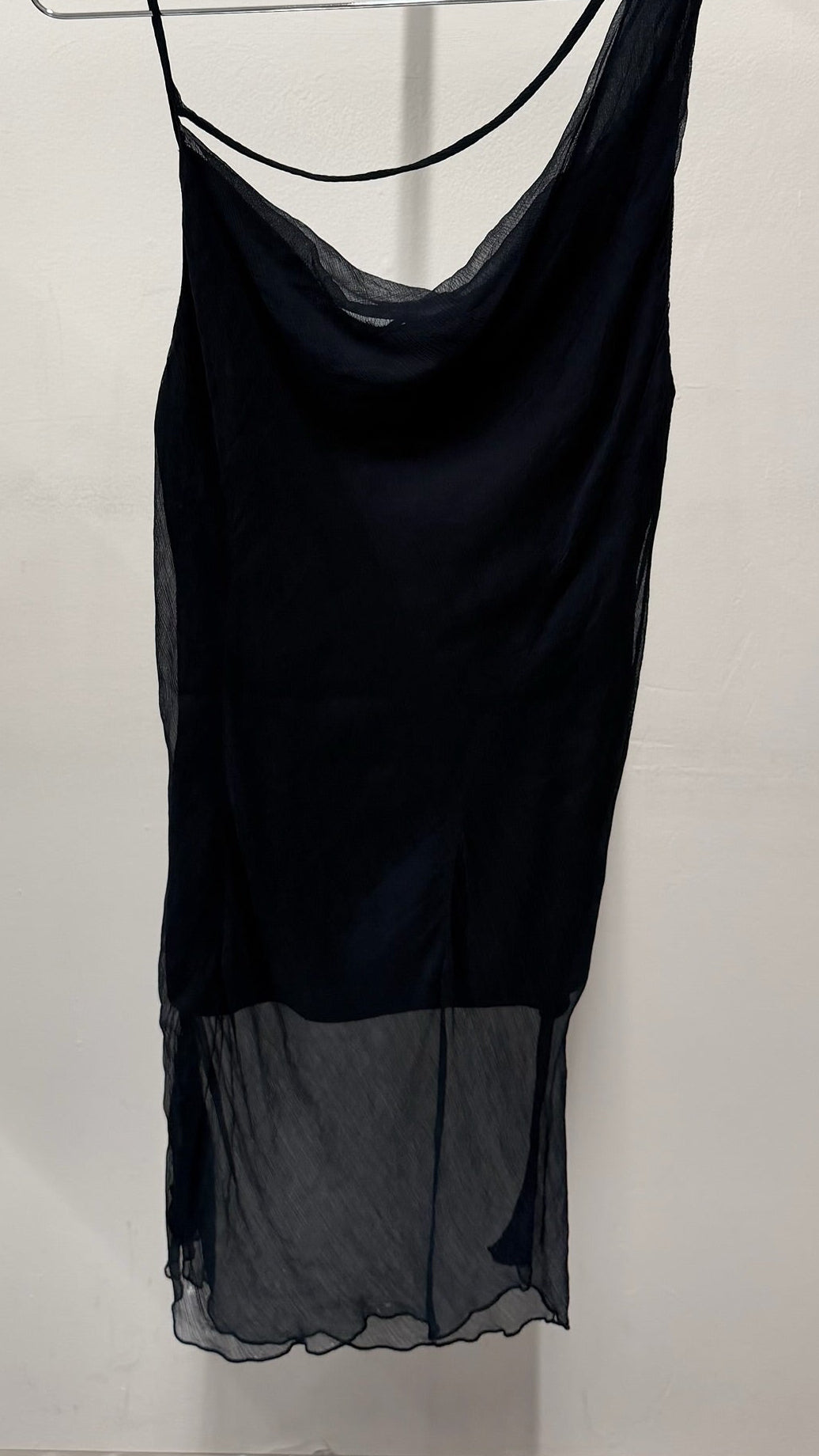 Vintage Agnes Flo Asymmetric Sheer Silk Top