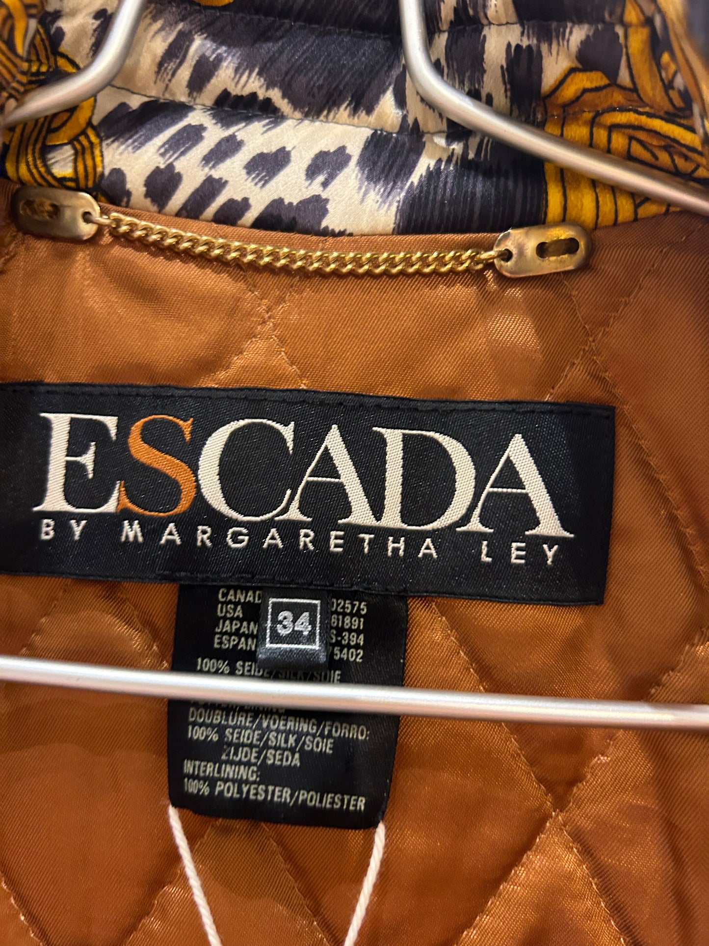 1980s Escada dalmatian silk bomber jacket