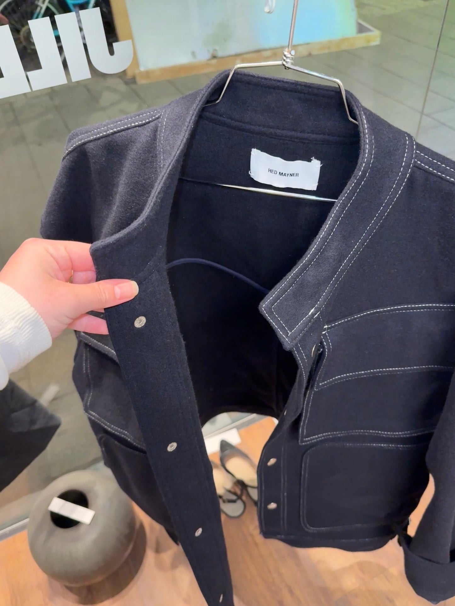 Hed Mayner Oversized Wool Jacket