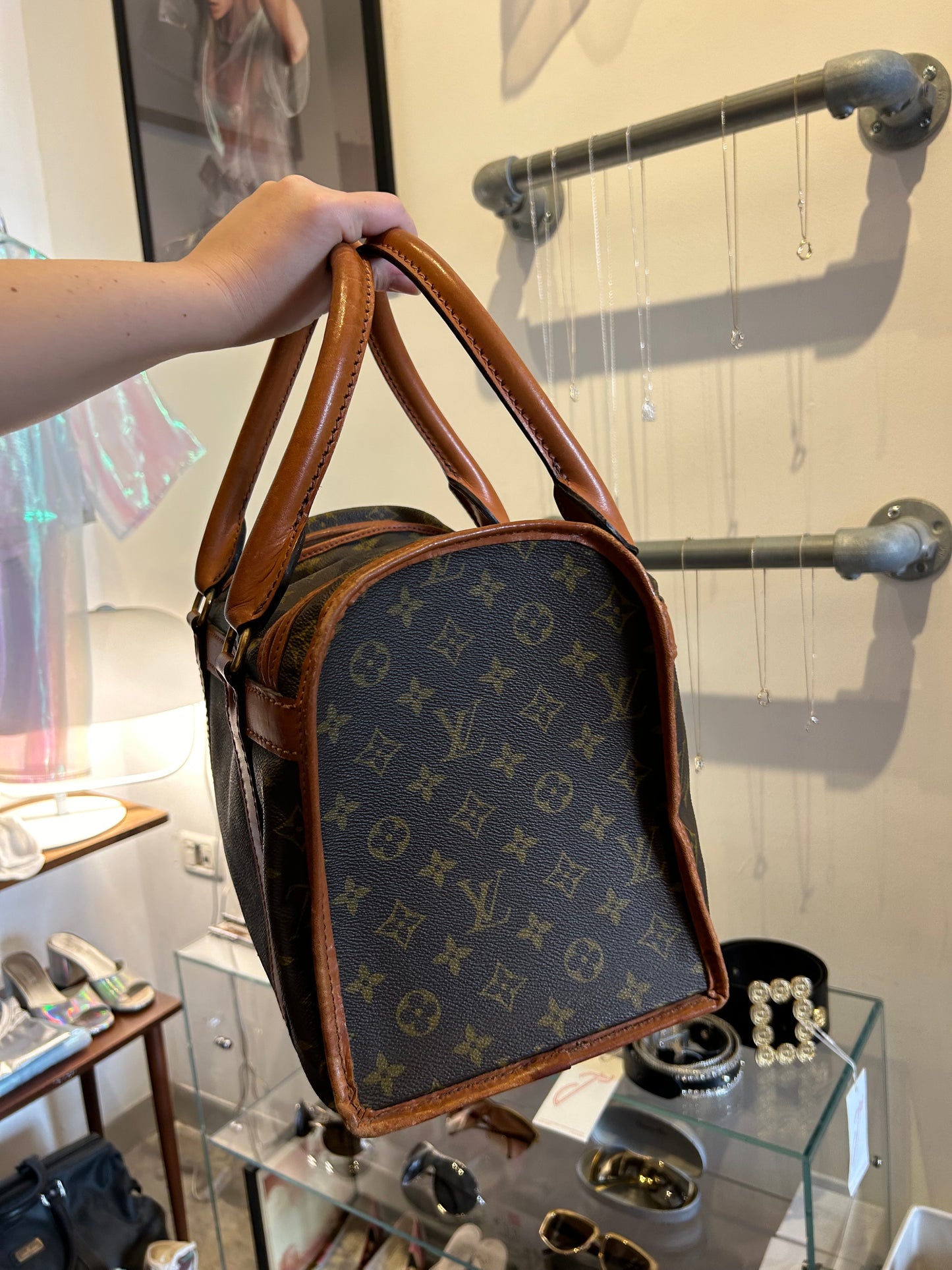 LOUIS VUITTON Monogram sac chassour 35 pet carry