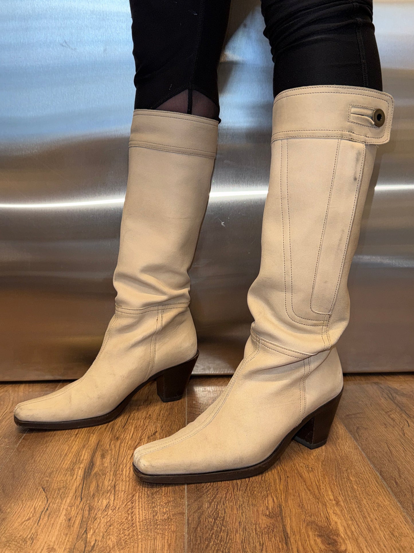 Miu Miu Nubuck Knee-High Boots 2003's 35.5 EU