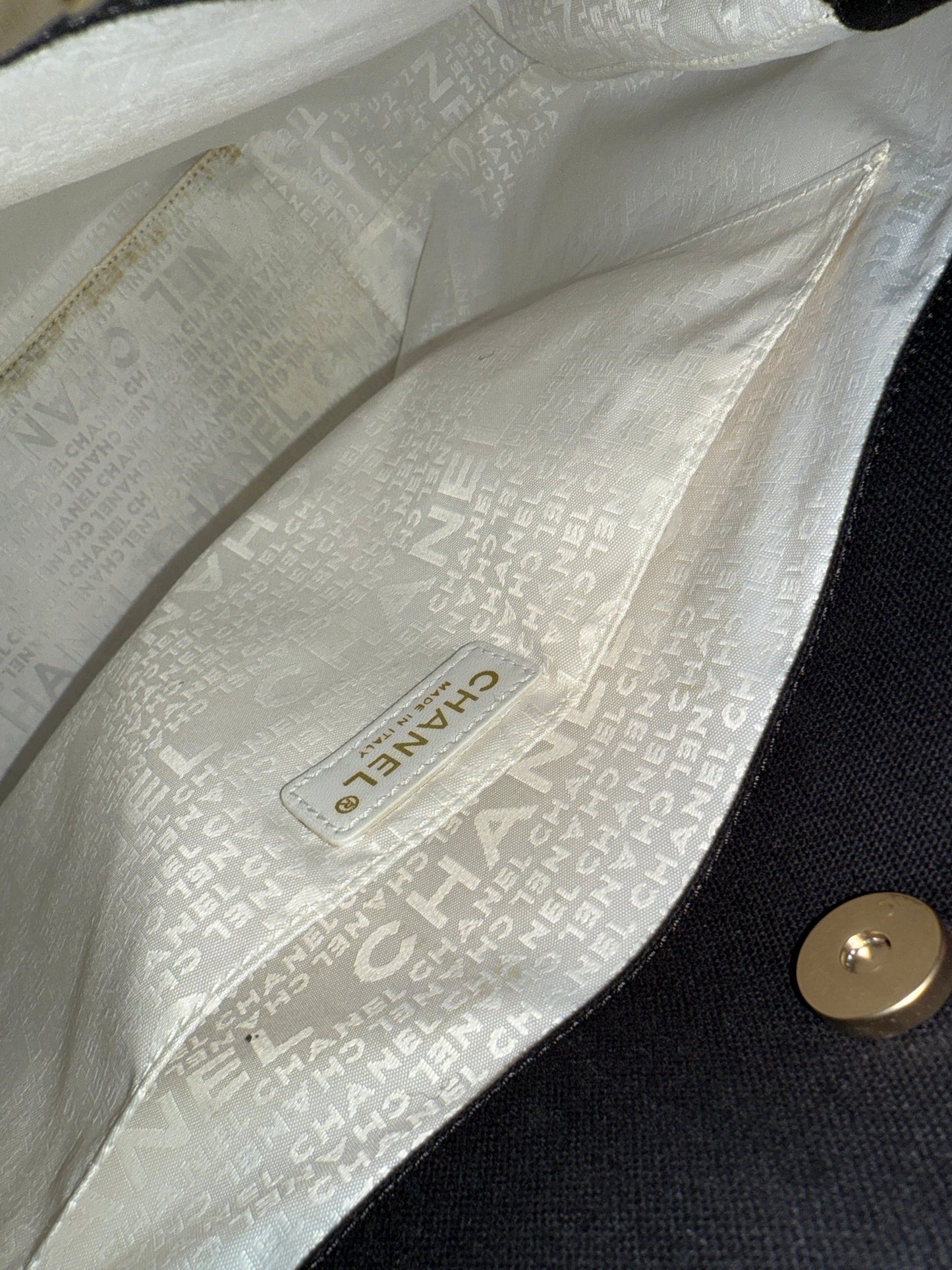 Chanel Quilted Canvas Tote Bag 2003