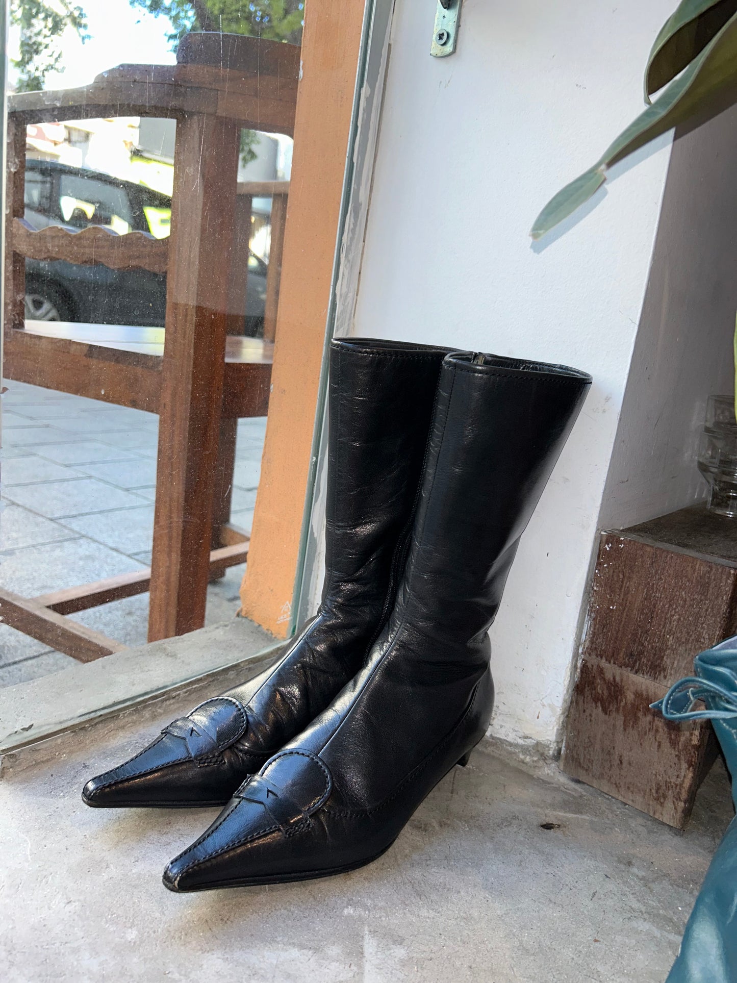 MIU MIU victorian leather boots