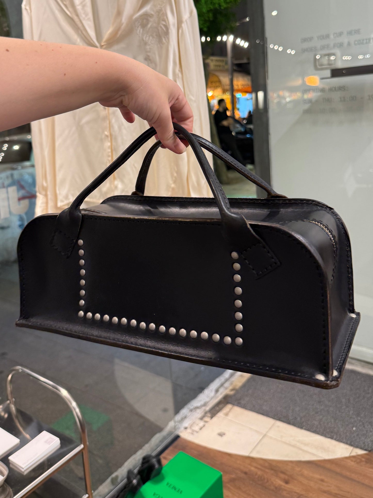 Comme des Garçons 2004 Studded Leather Box Bag