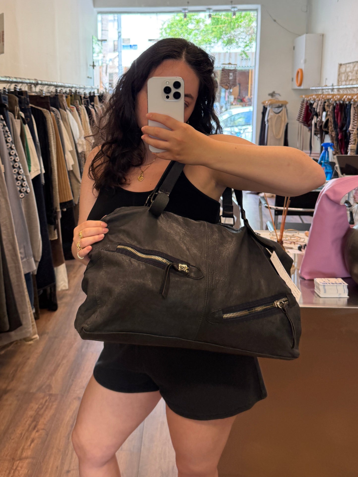 Ixos Italian Nappa Leather Oversized Bag