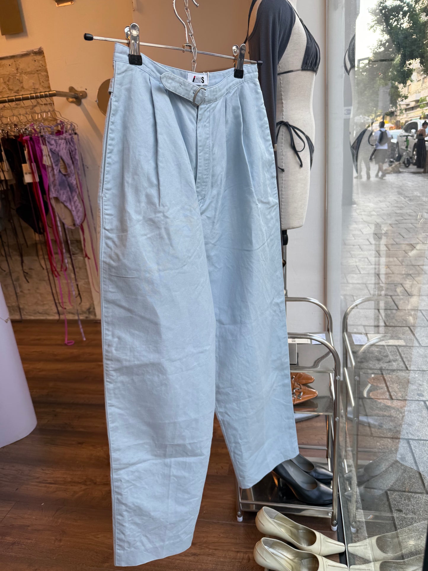 I.S Issey Miyake Buckle Trousers