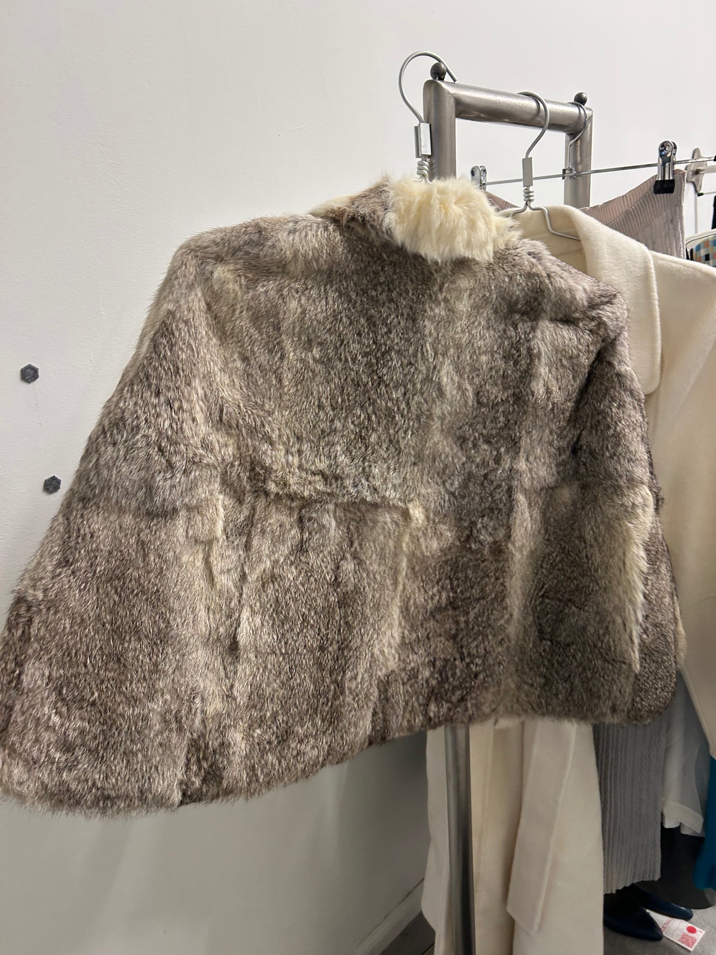 rabbit fur cape