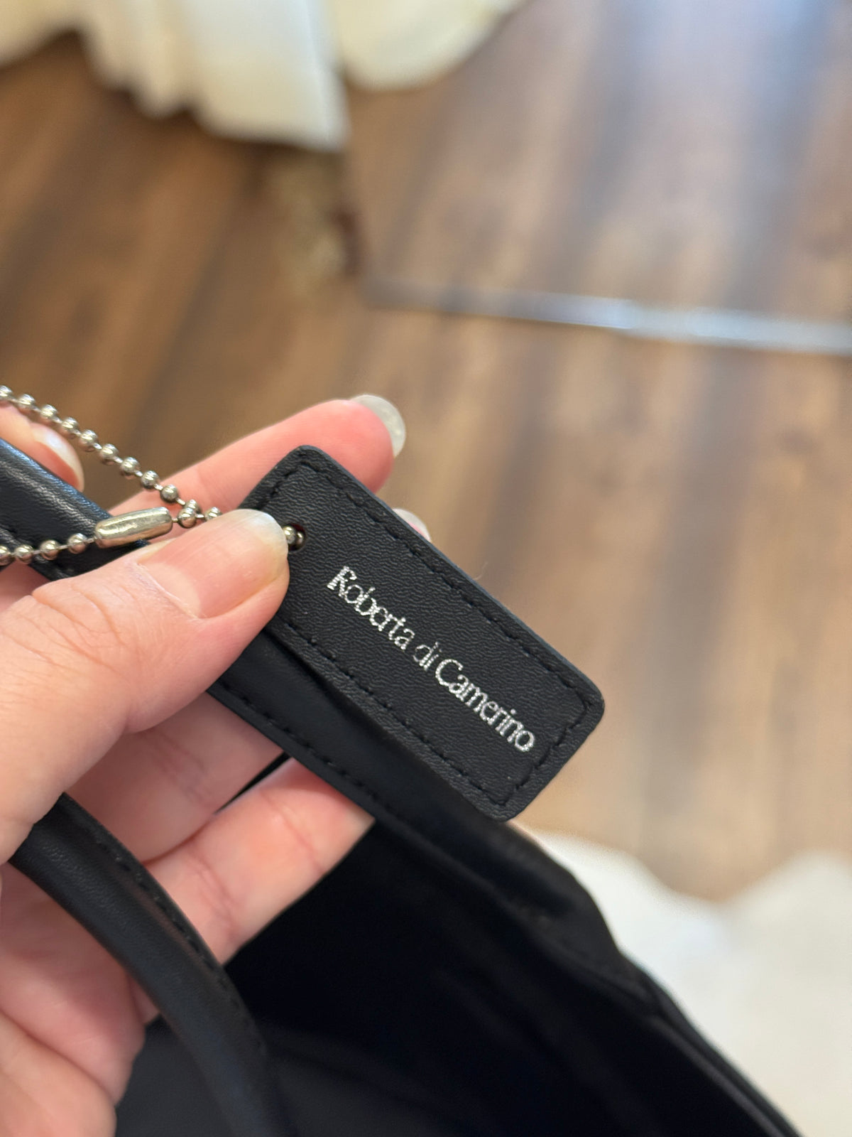 Roberta di Camerino Black Monogram Mini Tote