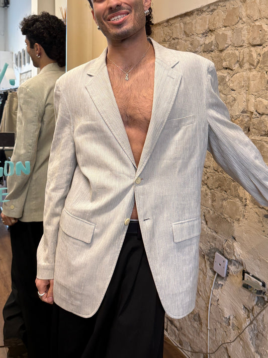 Christian Audigier Homme Pinstripe Summer Blazer