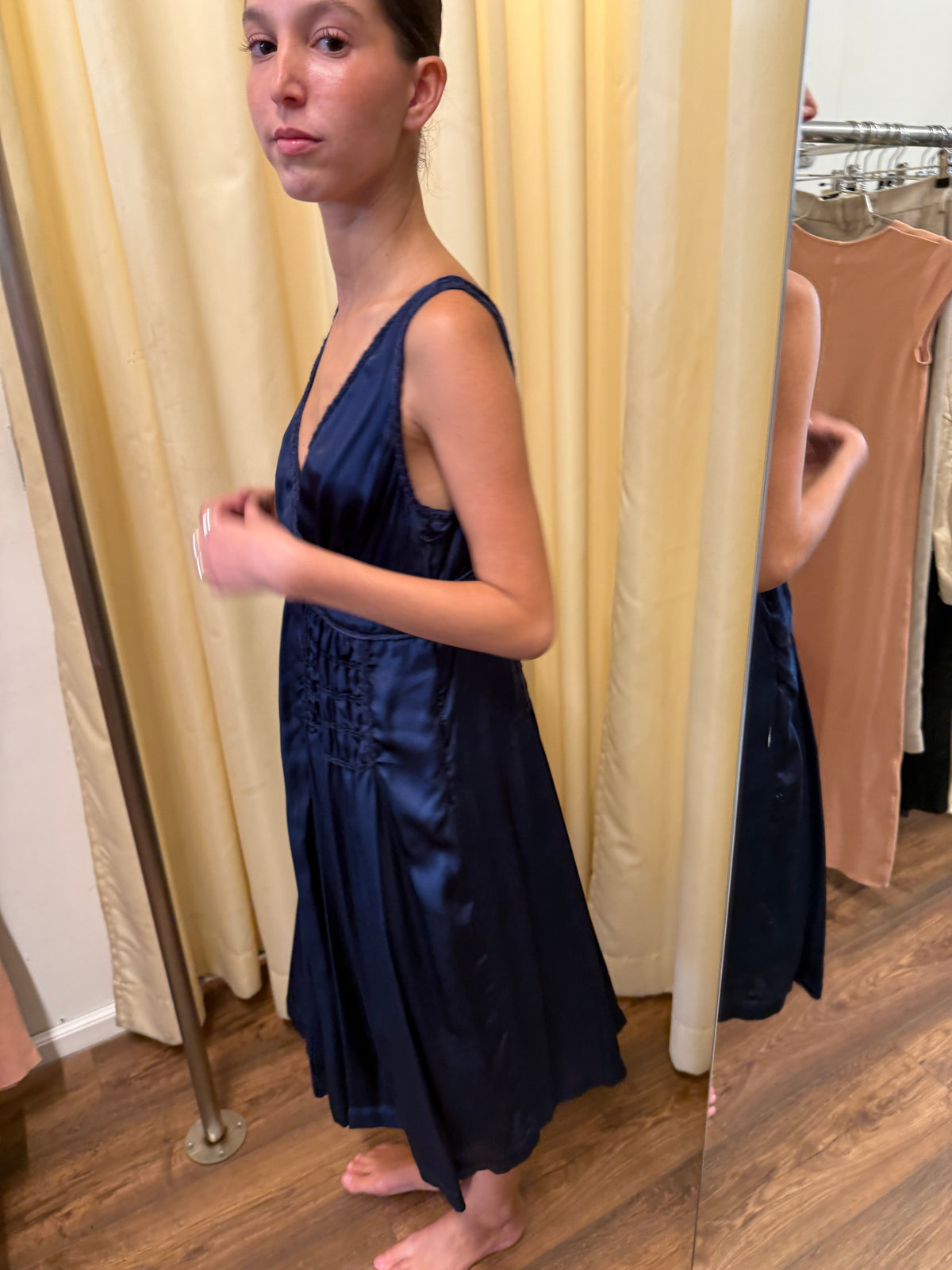 Sportmax Code Max Mara 100% Silk Navy Dress