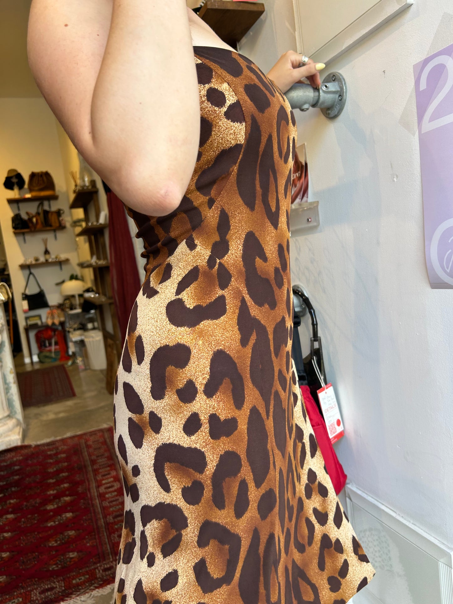 90’s GIANNI VERSACE spring 1994 leopard print dress