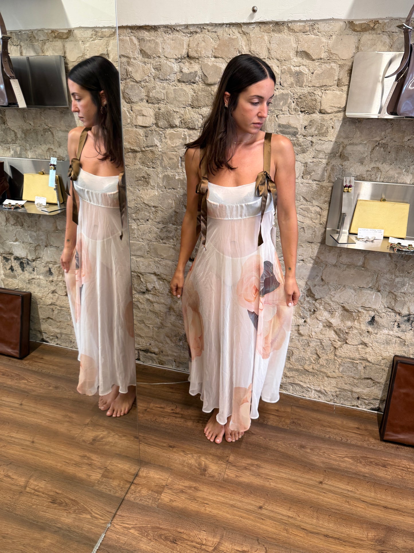 Vintage Gianfranco Ferré Sheer Floral Maxi Dress – 1990s
