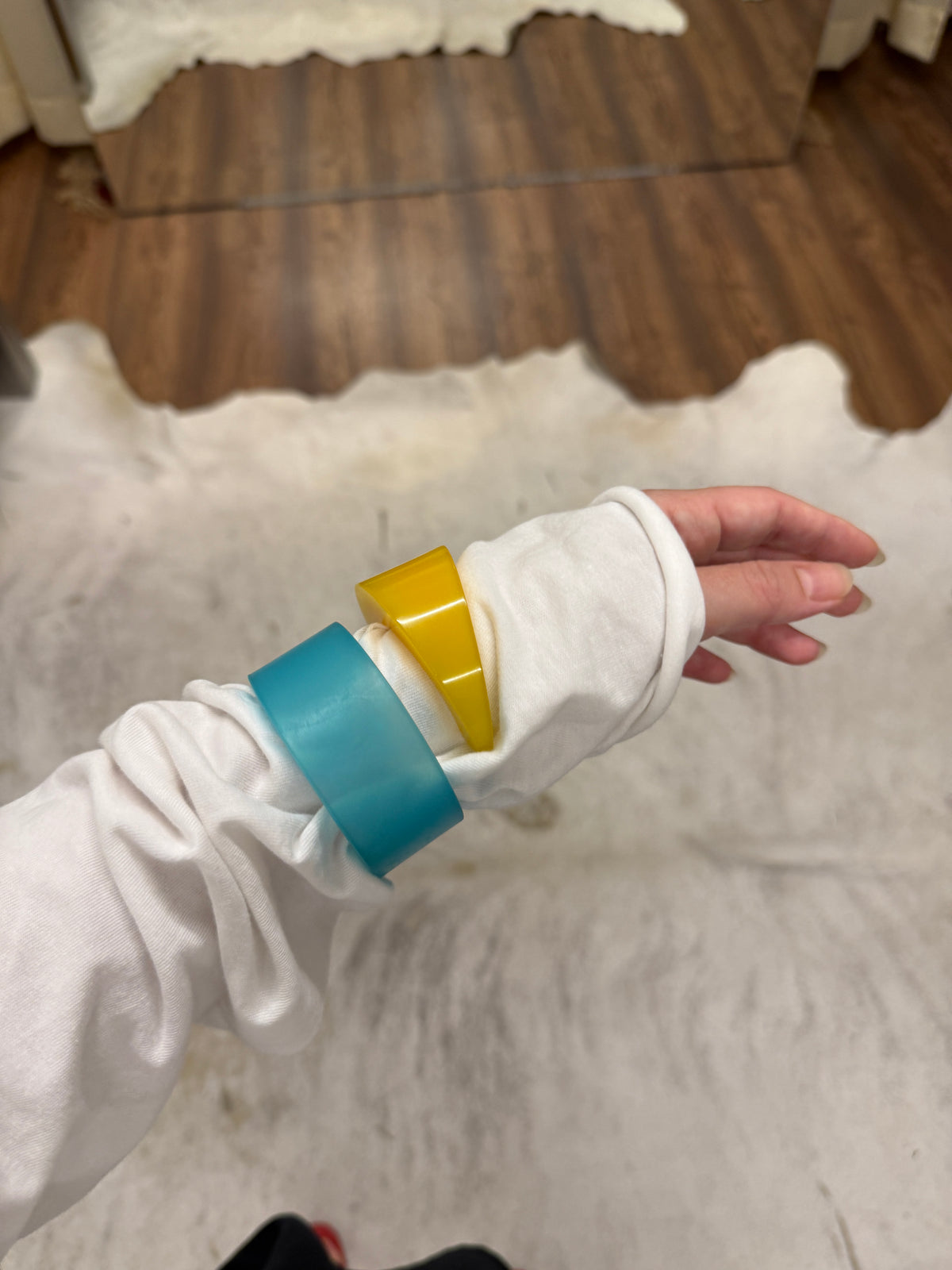 Vintage Chunky Resin Cuff Bracelet