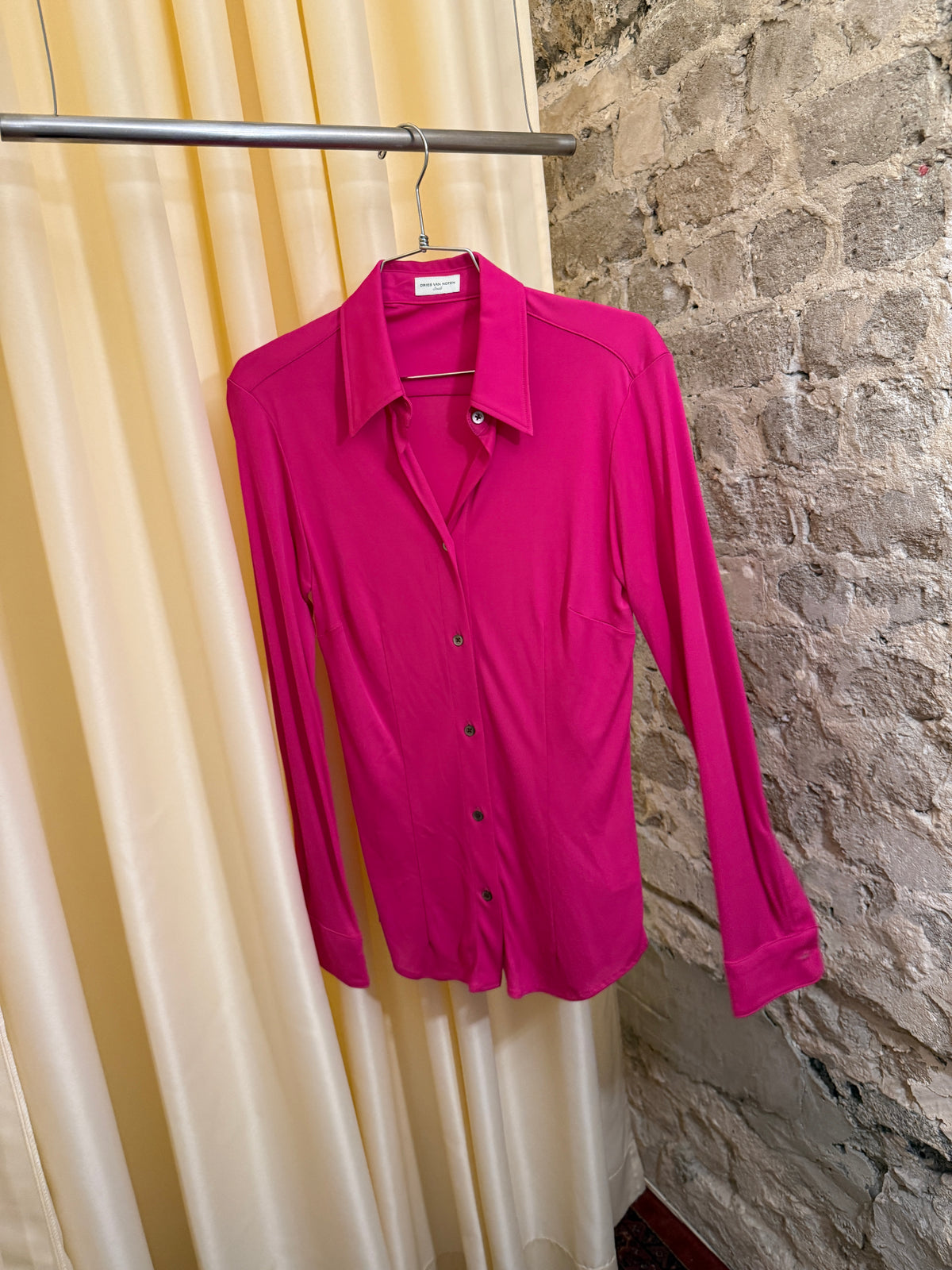 Dries Van Noten Huto Fuchsia Viscose Shirt 2020s