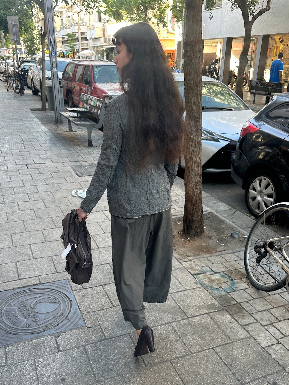 gomme distressed herringbone blazer