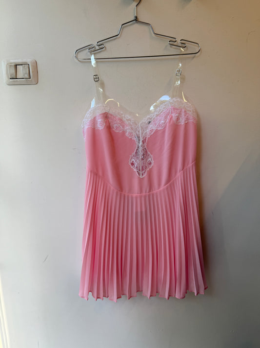 Christopher Kane Lace & Pleated Slip Dress