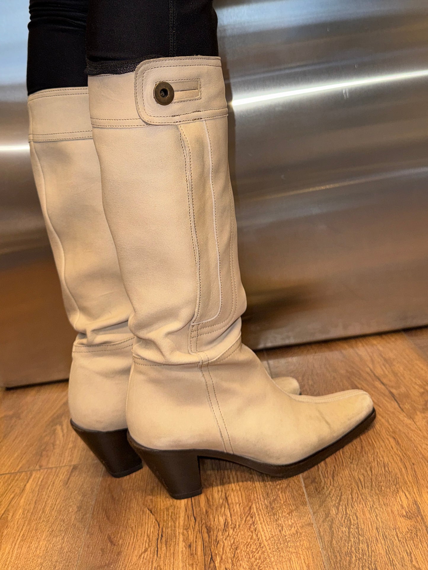 Miu Miu Nubuck Knee-High Boots 2003's 35.5 EU