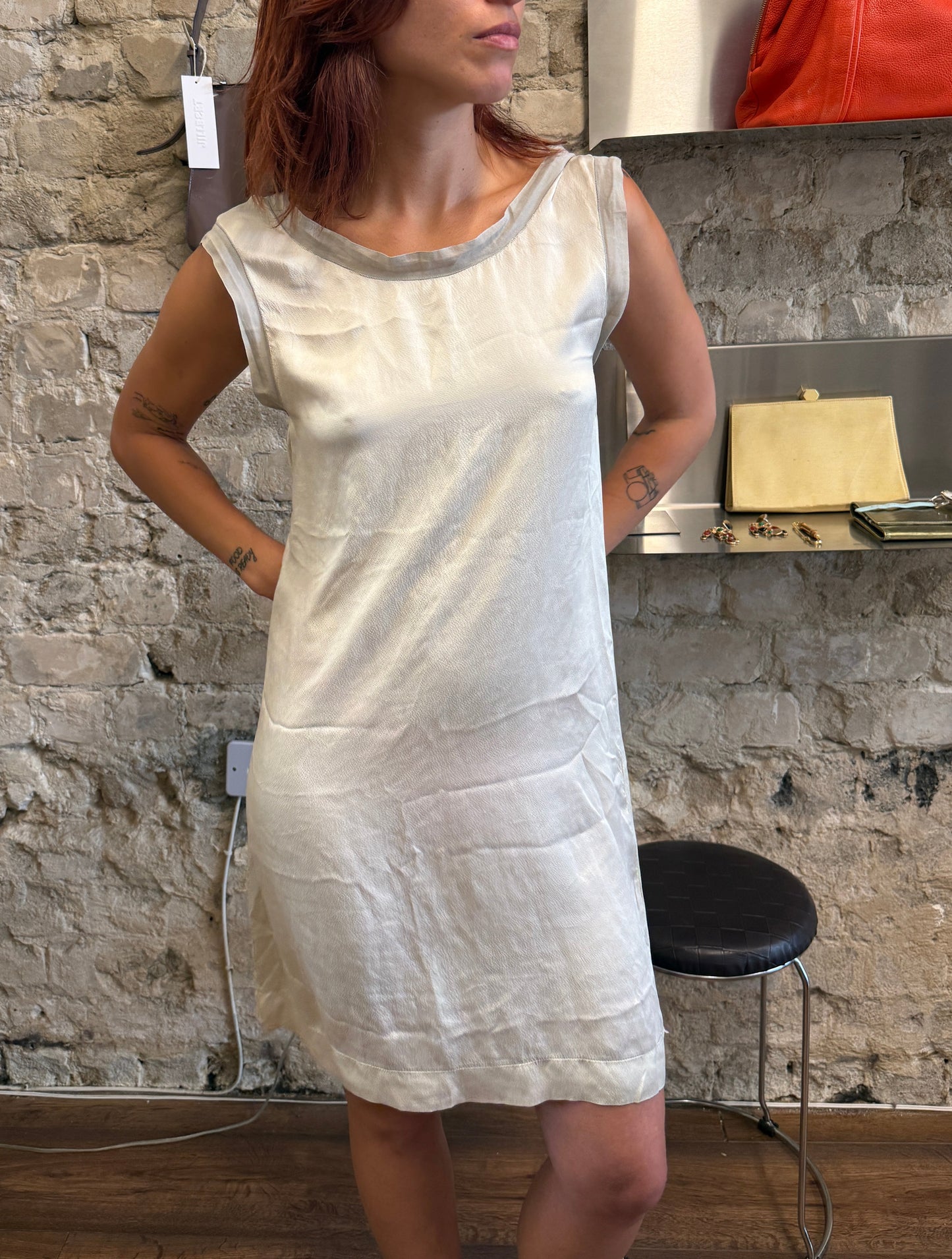 Vintage Silk Open Back Dress
