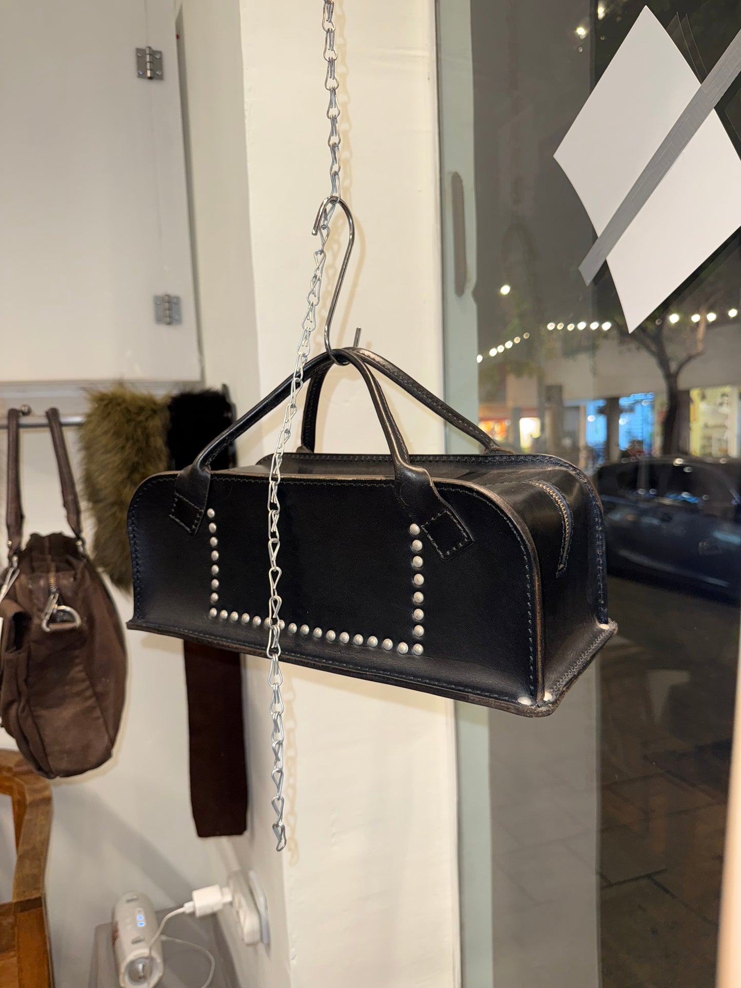 Comme des Garçons 2004 Studded Leather Box Bag