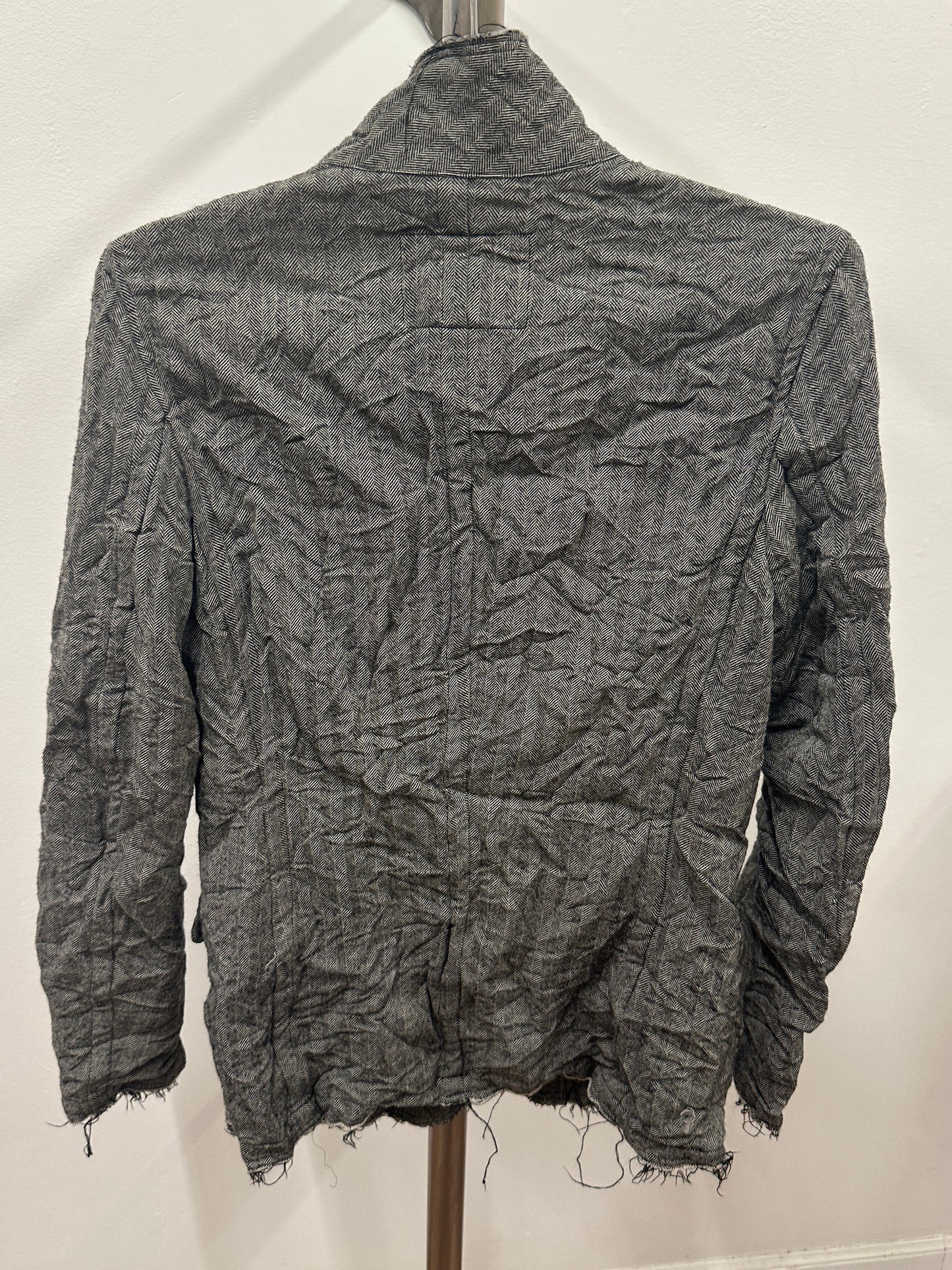 gomme distressed herringbone blazer