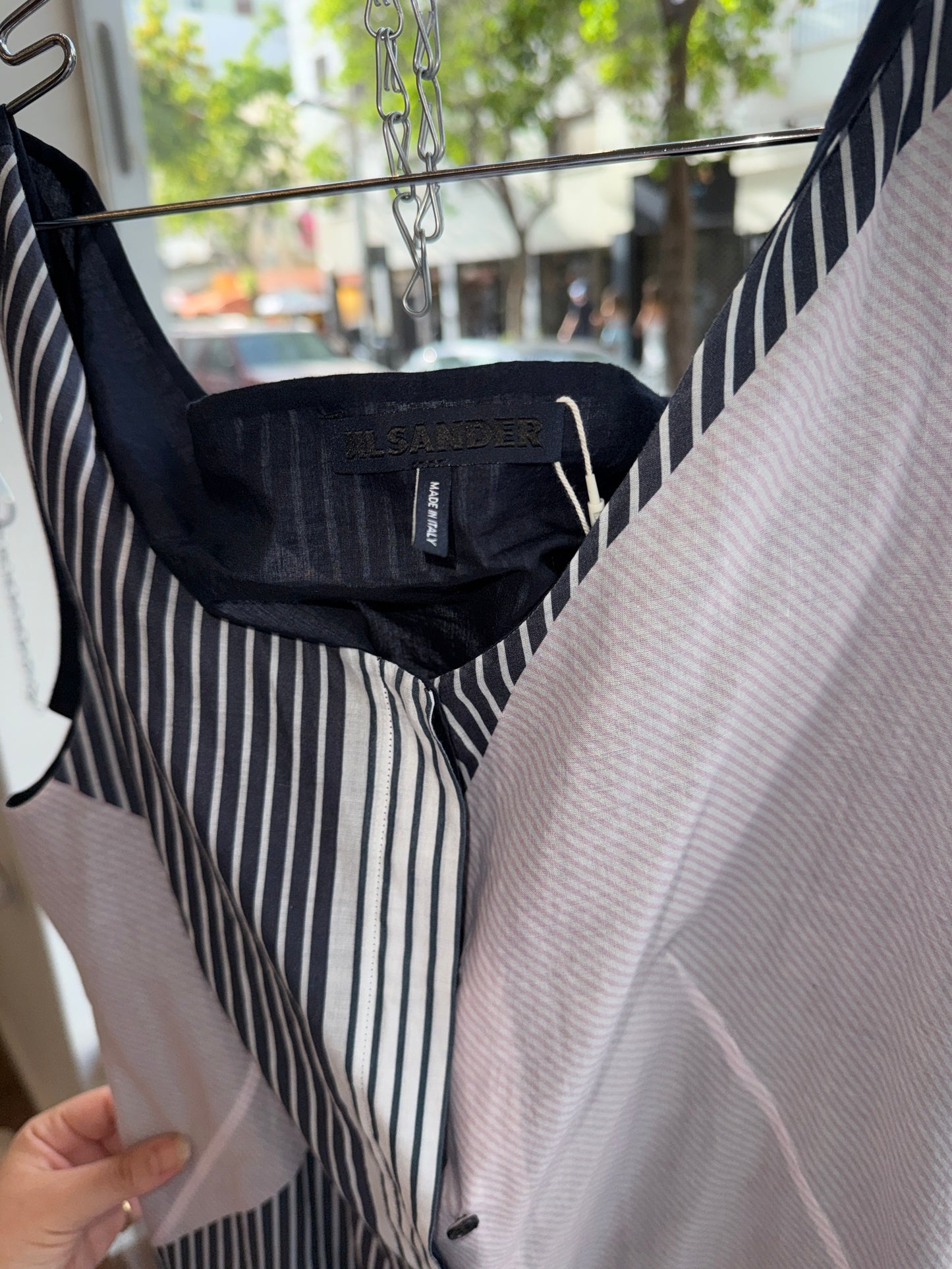 Jil Sander Asymmetric Patchwork Slip Dress