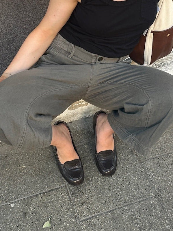 Miu Miu 2000s leather loafer heels 39