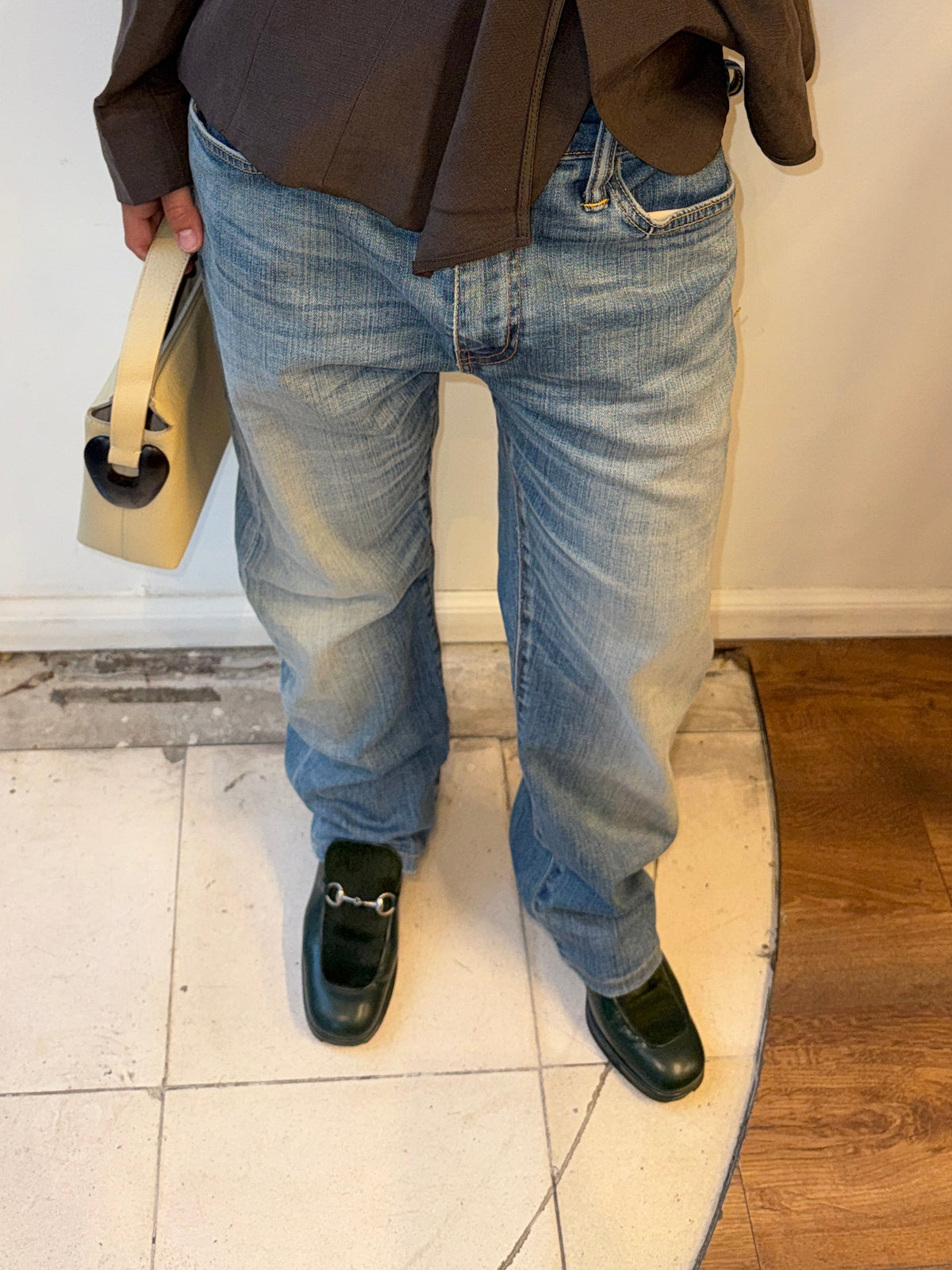 Gucci Horsebit Calf Hair Leather Loafers 35 EU