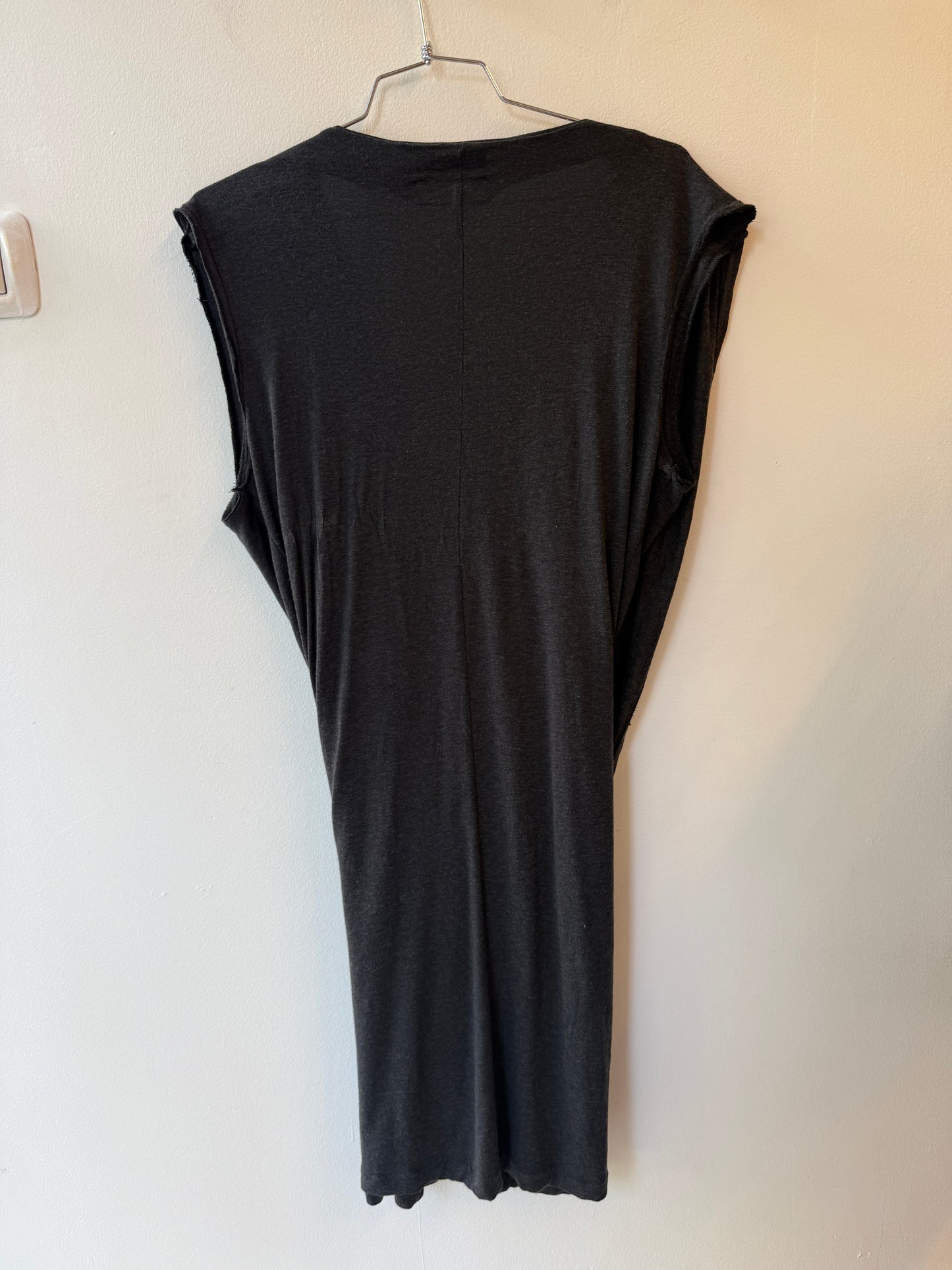 GANNI Black Draped Mini Dress