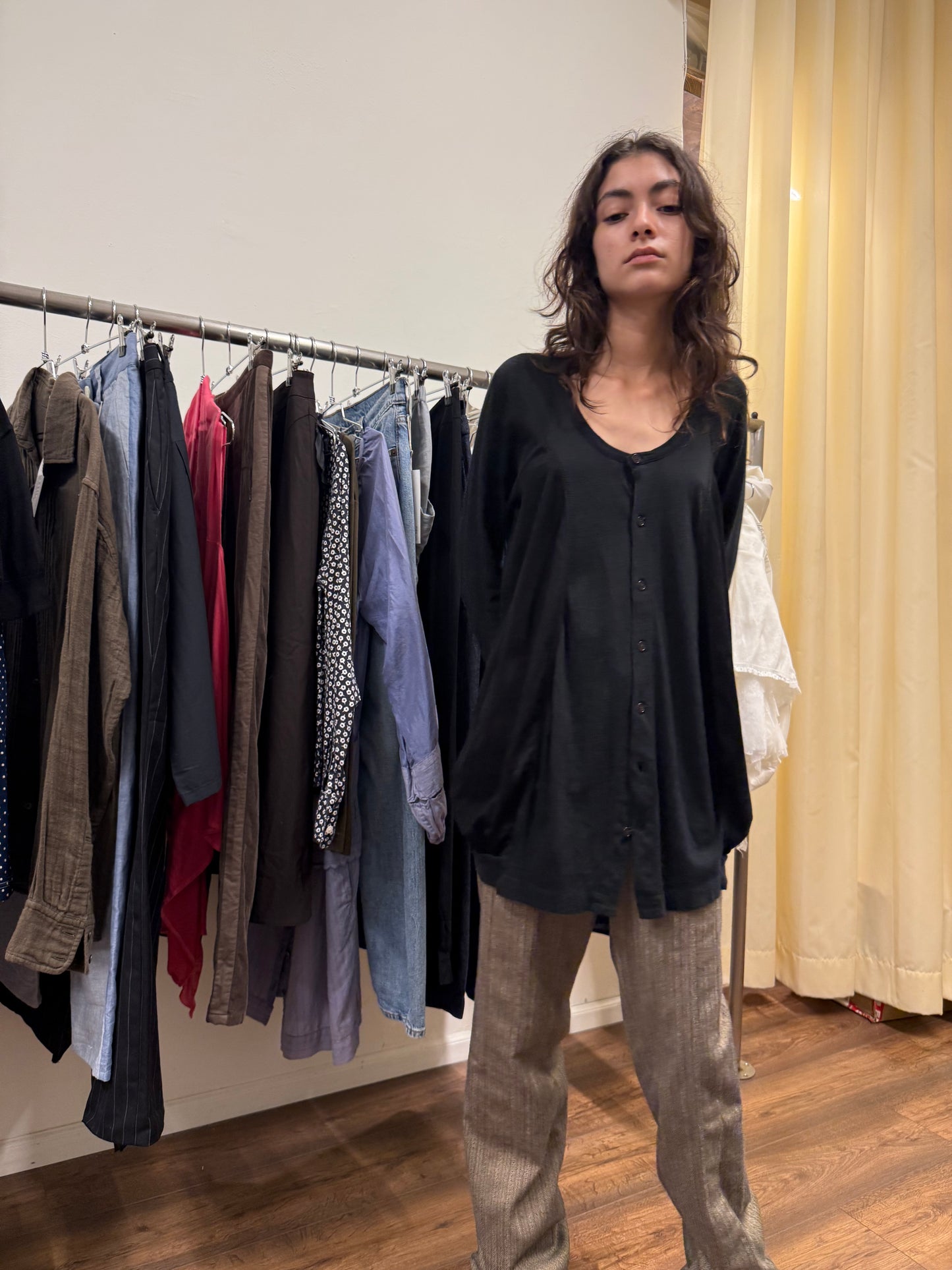 Y’s (Yohji Yamamoto) sheer balloon top