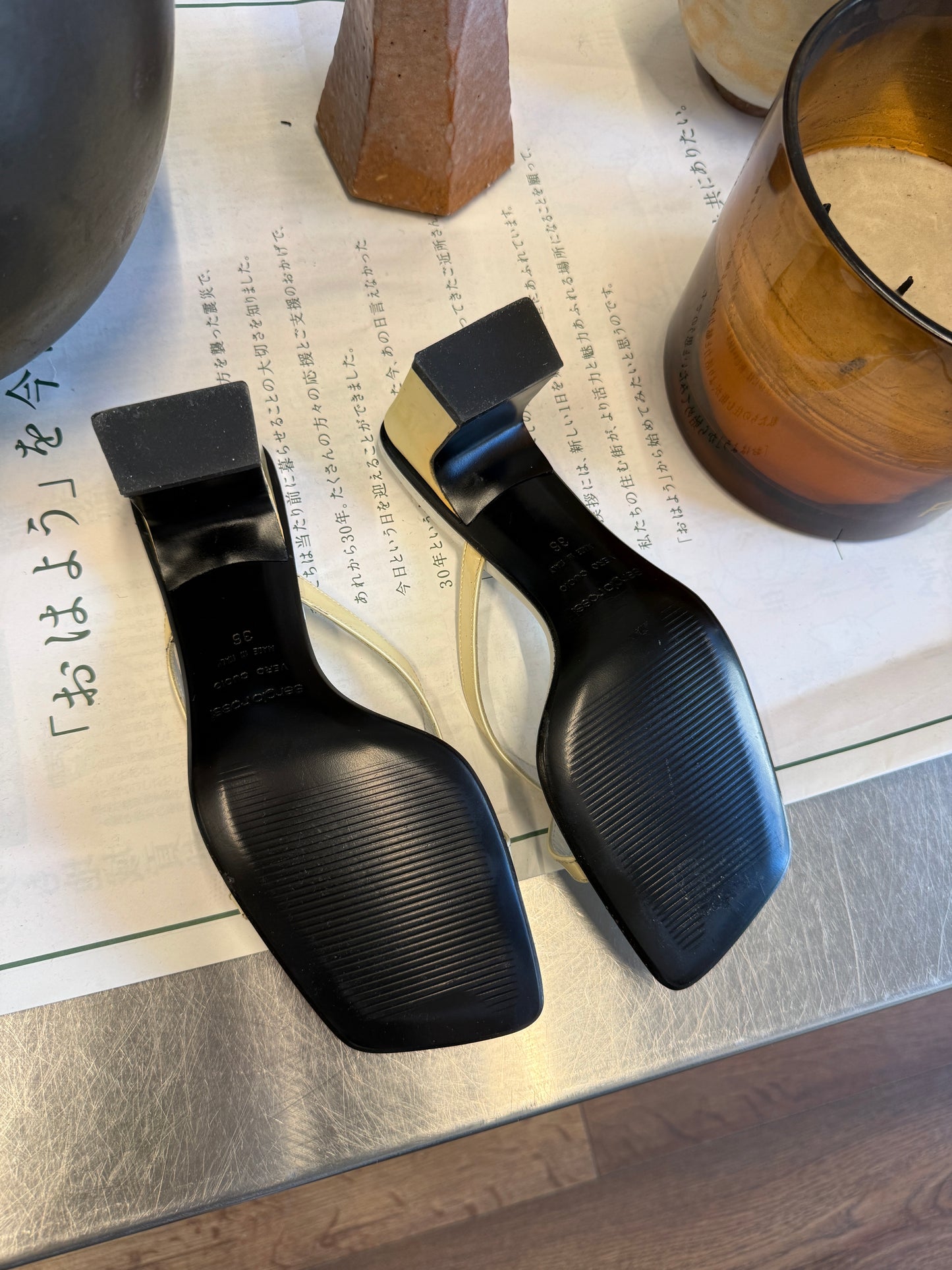 Sergio Rossi Leather T-Strap Mules