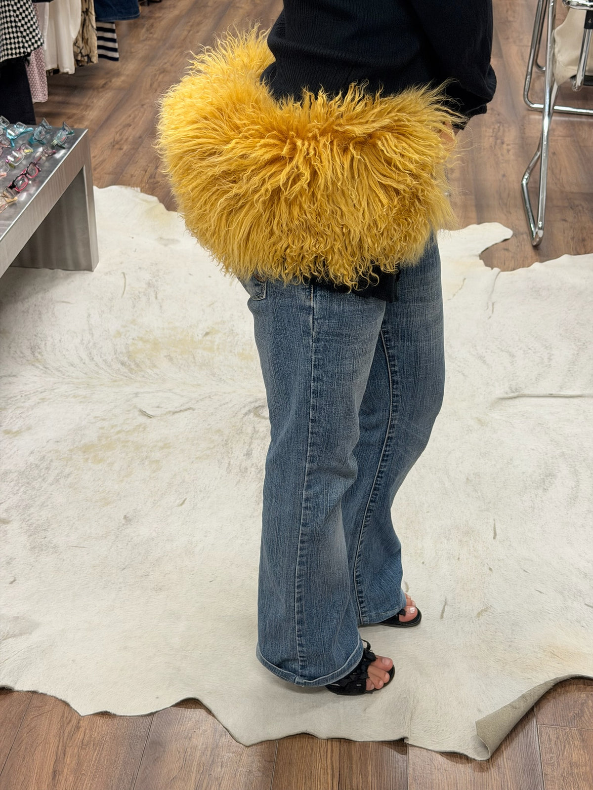 KENZO Fur Panel Wide Belt