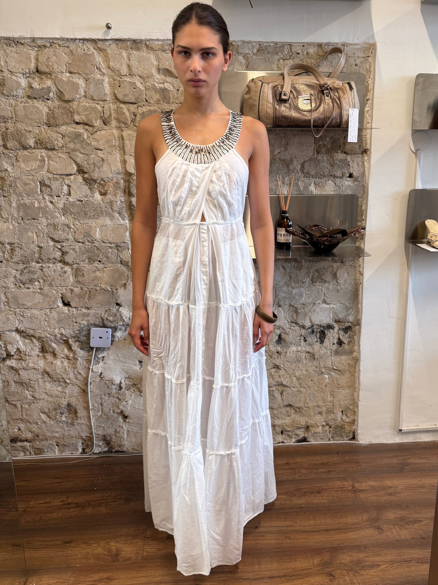 Armani Jeans Embellished Maxi Dress c. 2000s