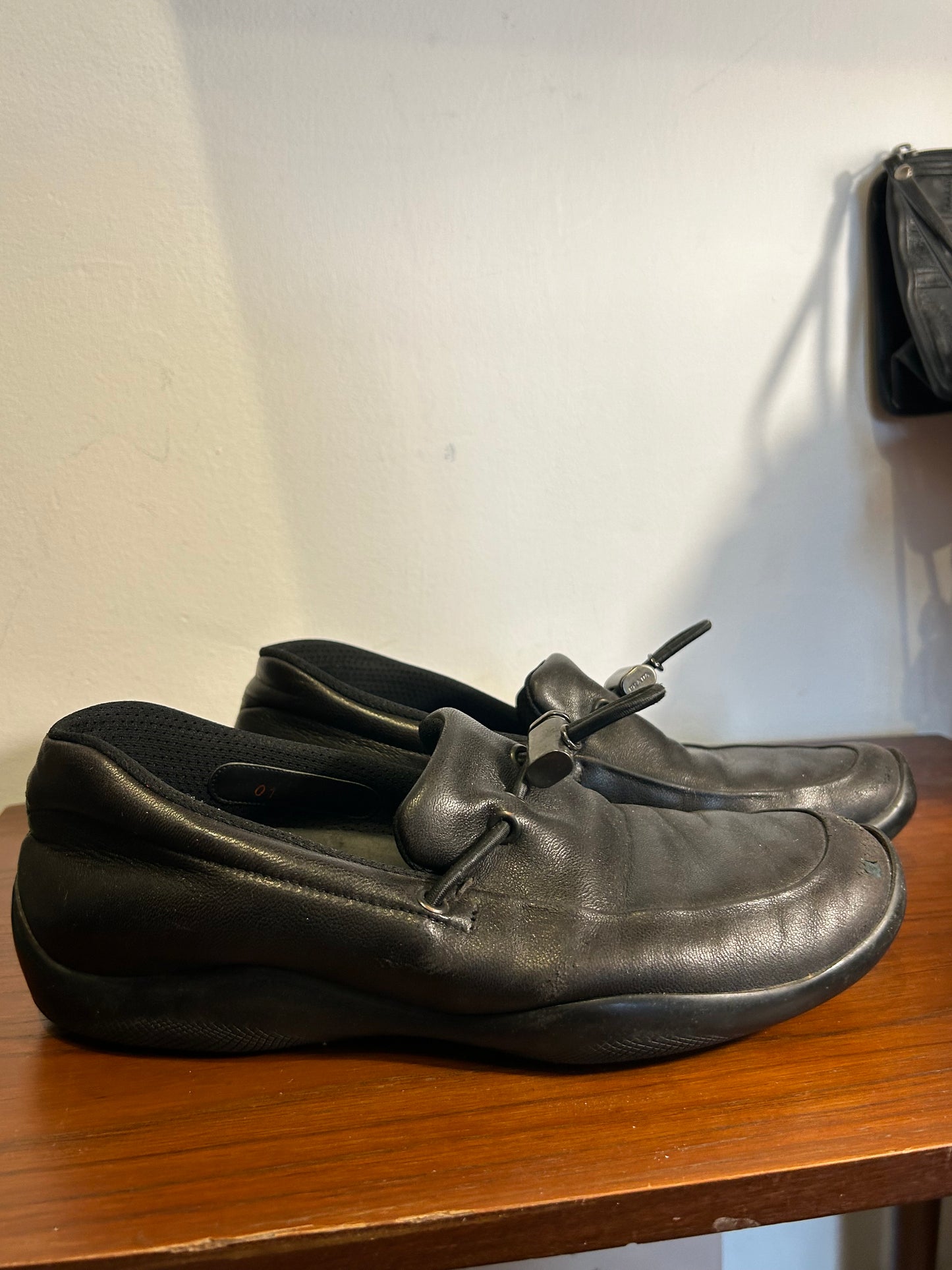 90’s PRADA SPORT leather loafers 37.5 EU