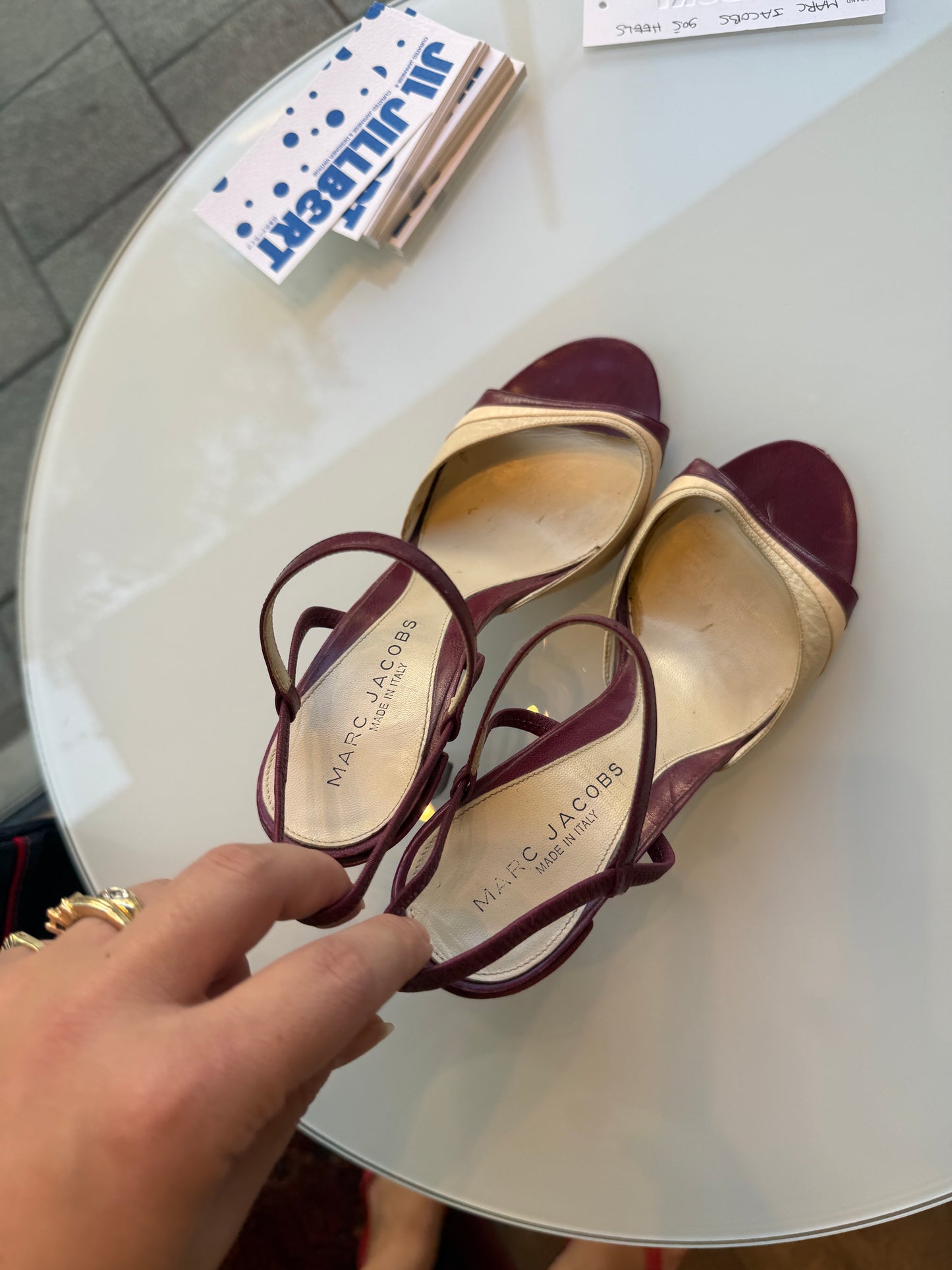 Marc Jacobs Two-Tone Leather Strappy Sandals 2000s